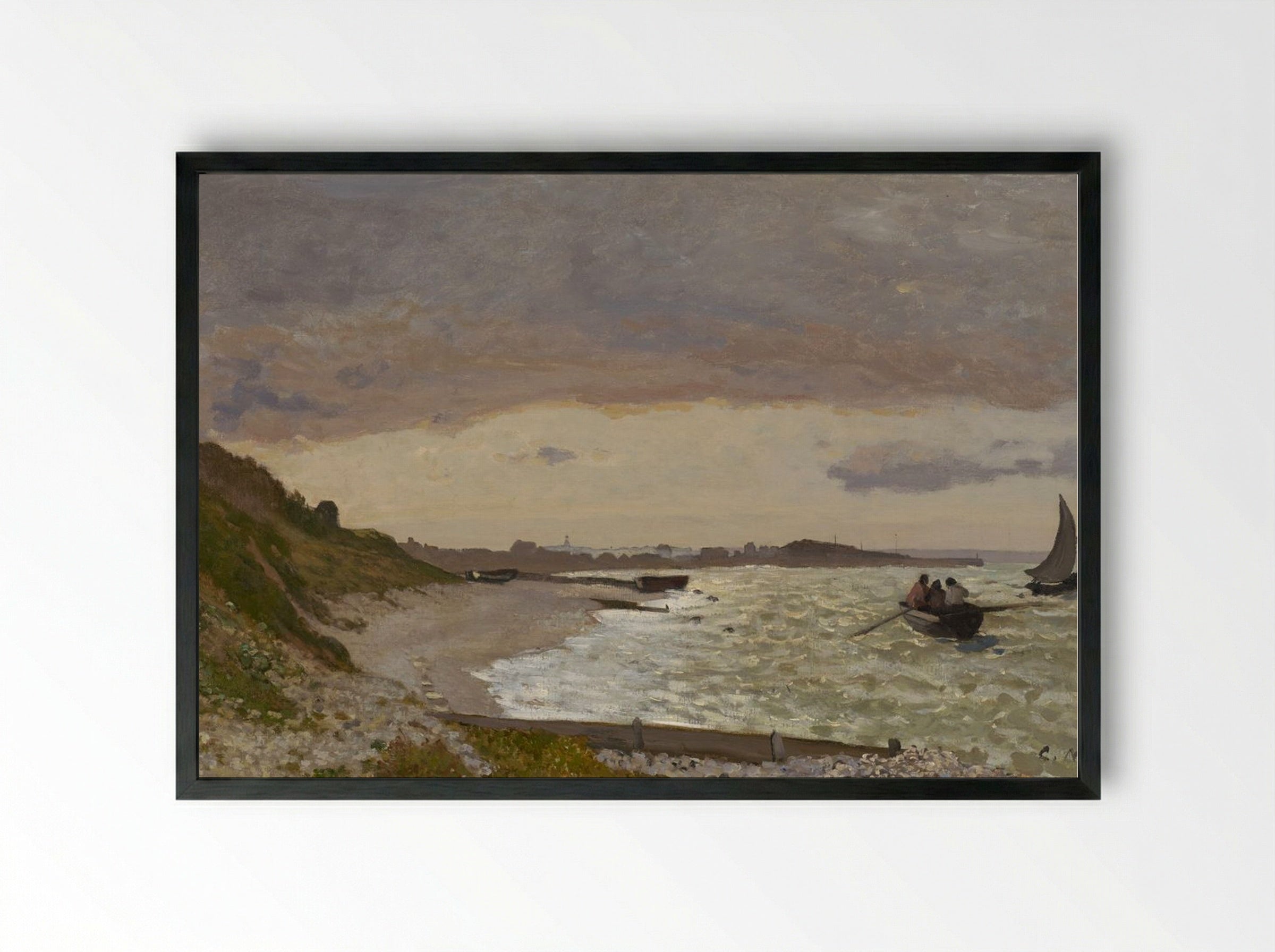 Seascape near Fécamp - Claude Monet - Framed Print Black