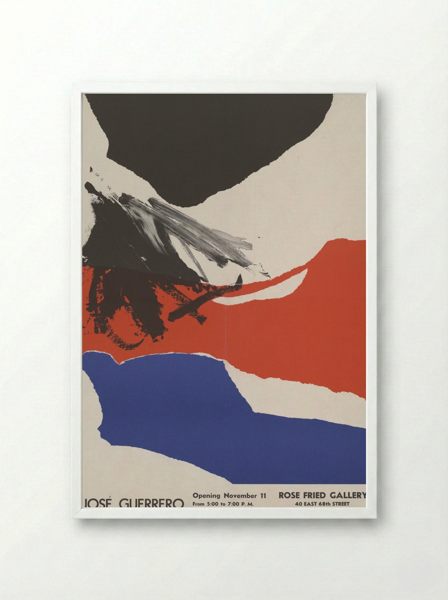 Rose Fried Gallery Exhibition Poster - José Guerrero - Framed Print White