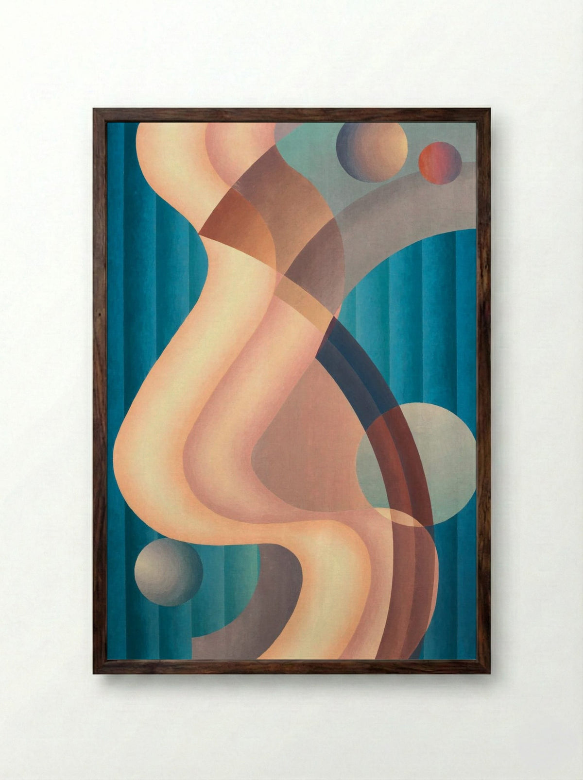 Composition No. 6 - Stuart Walker - Framed Print Dark Wood