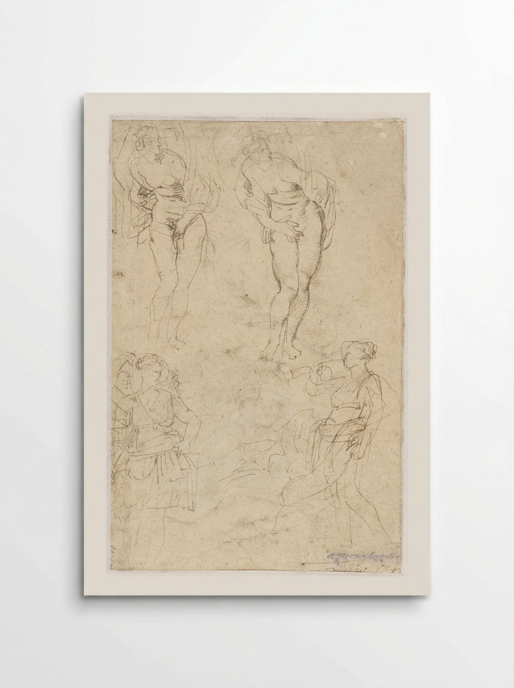 Sketches of the Daughters of Cecrops - Peter Paul Rubens - Poster