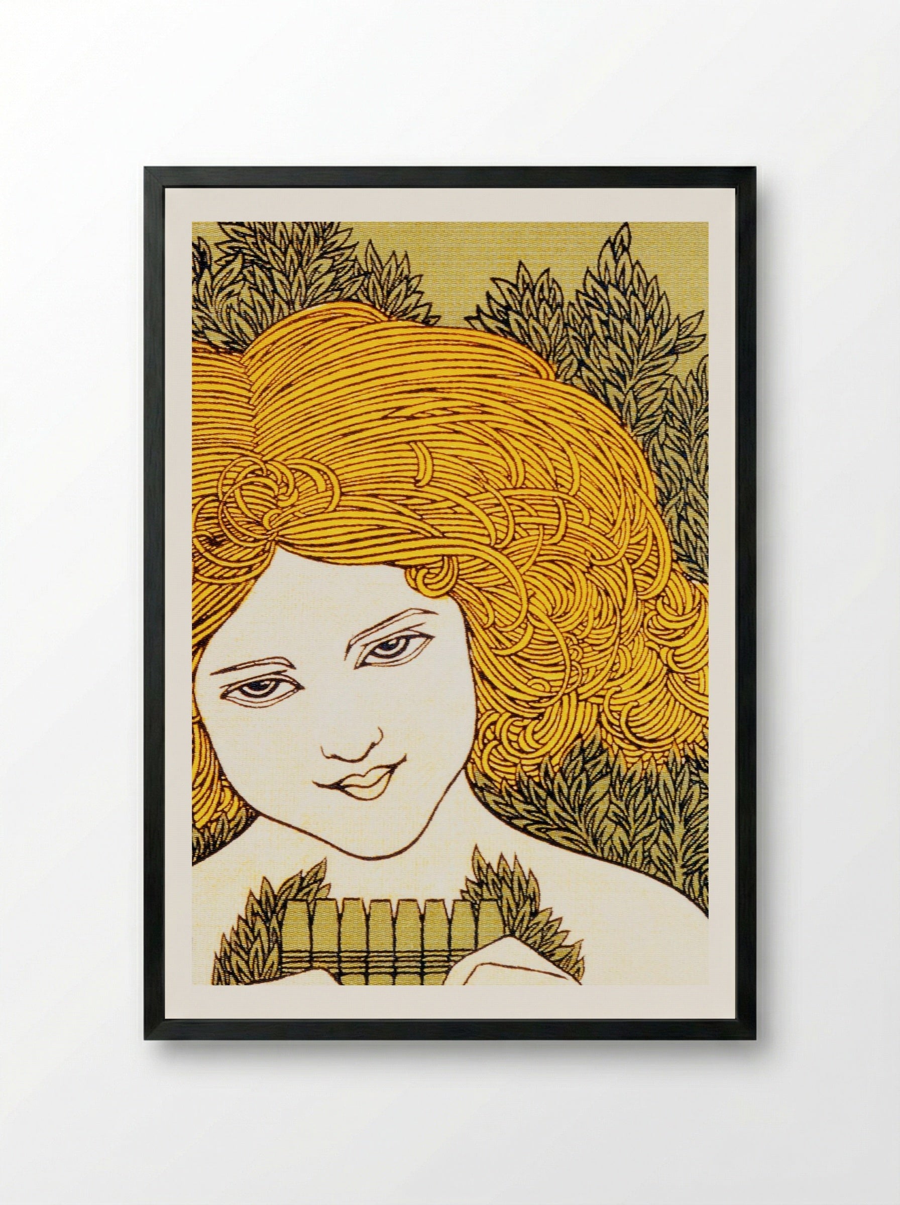 The Chap-Book: The Pipes, June - William H. Bradley - Framed Print Black