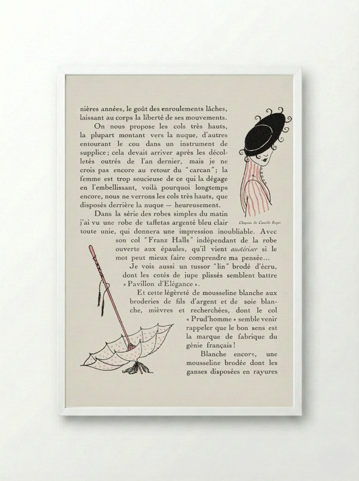 Autours Simples - George Barbier - Framed Print White