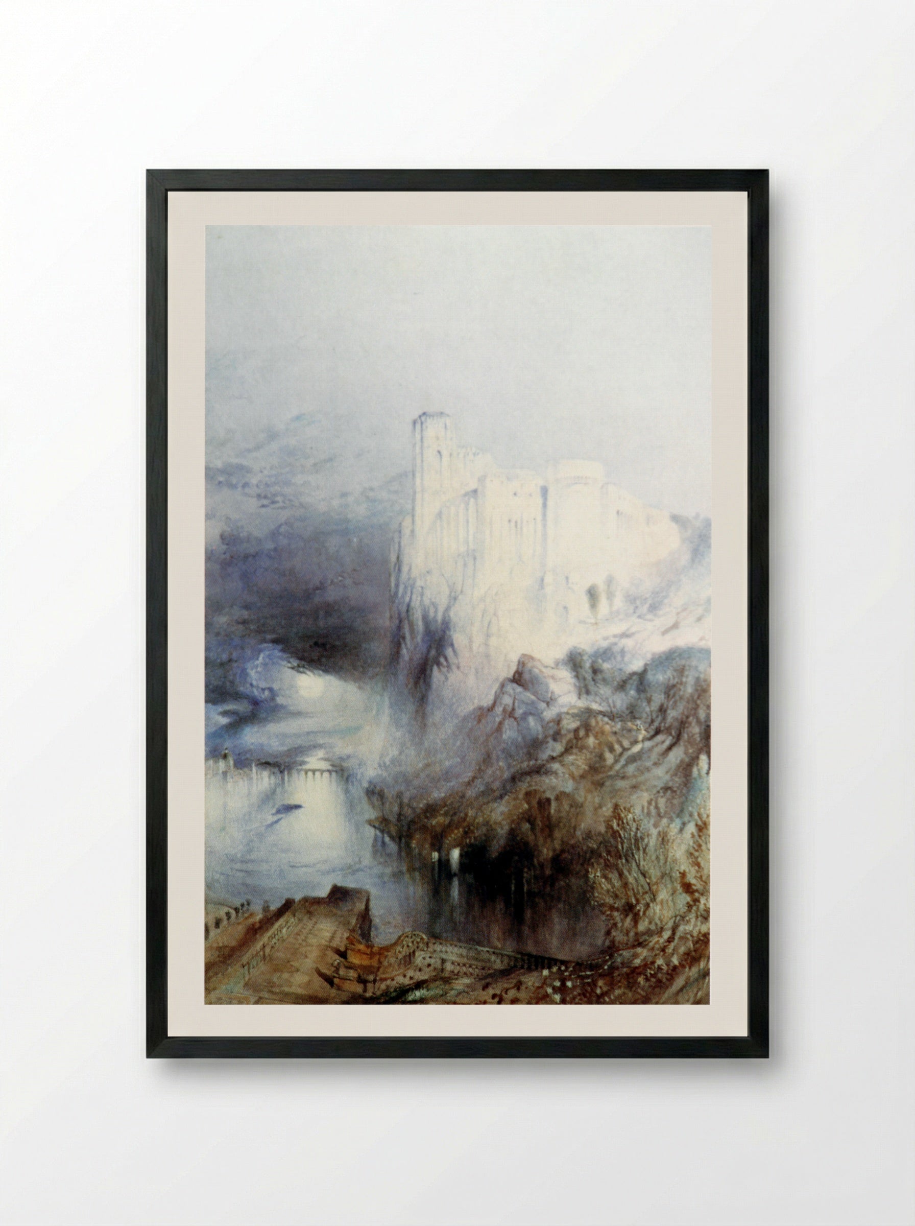 Château d'Amboise - Joseph Mallord William Turner - Framed Print Black