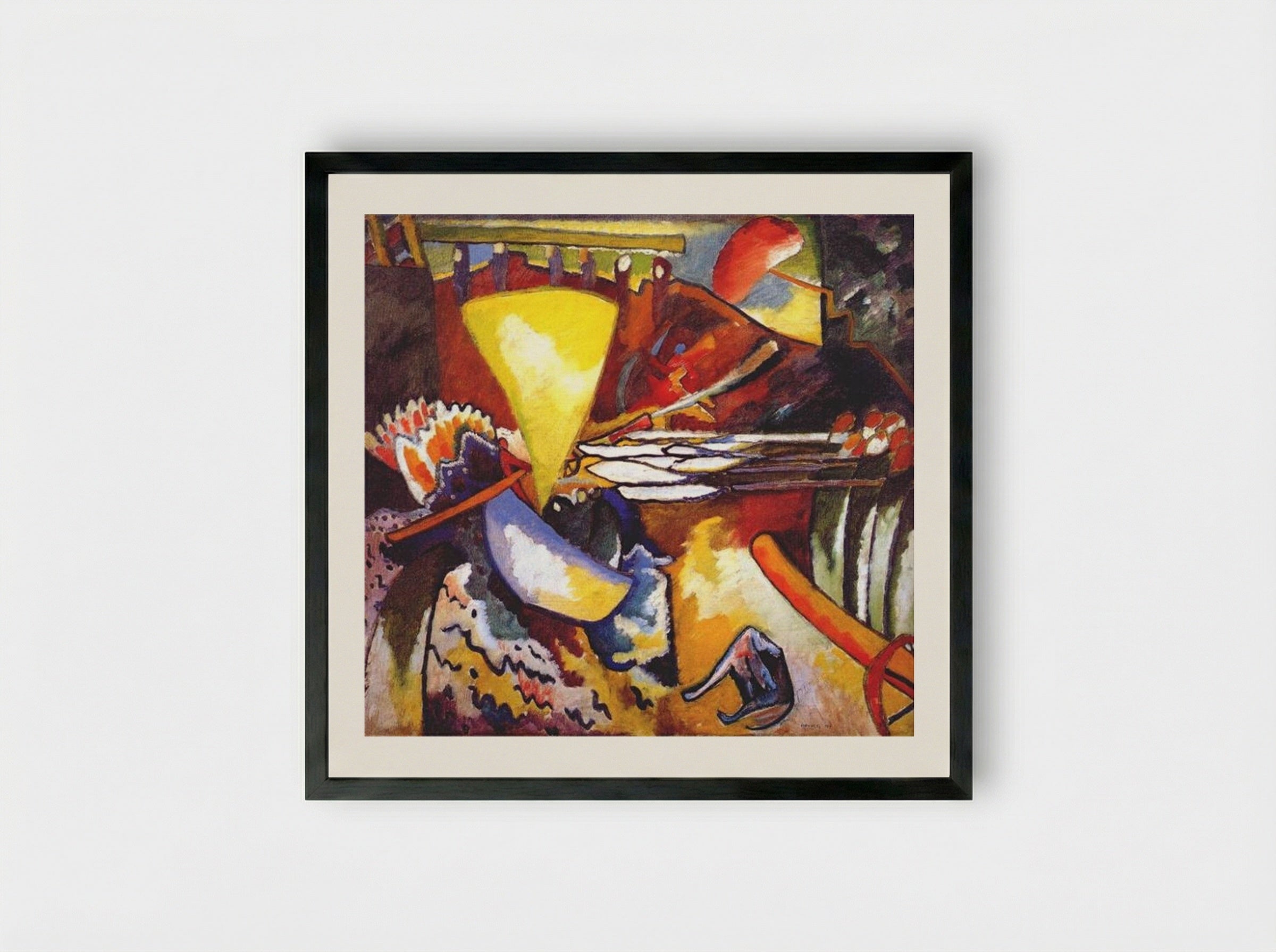 Improvisation 11 - Wassily Kandinsky - Framed Print Black
