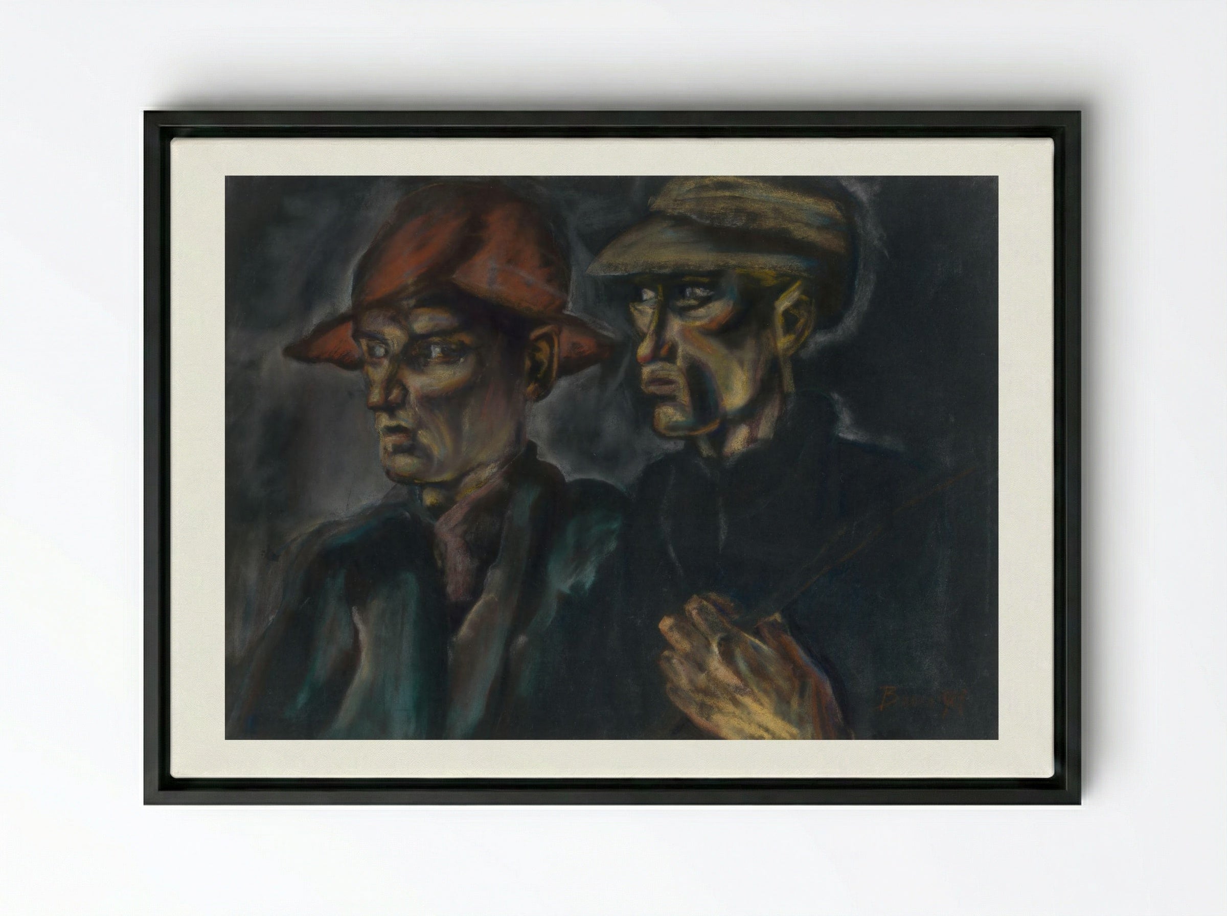 Tramps - Konstantin Bauer - Framed Canvas Black