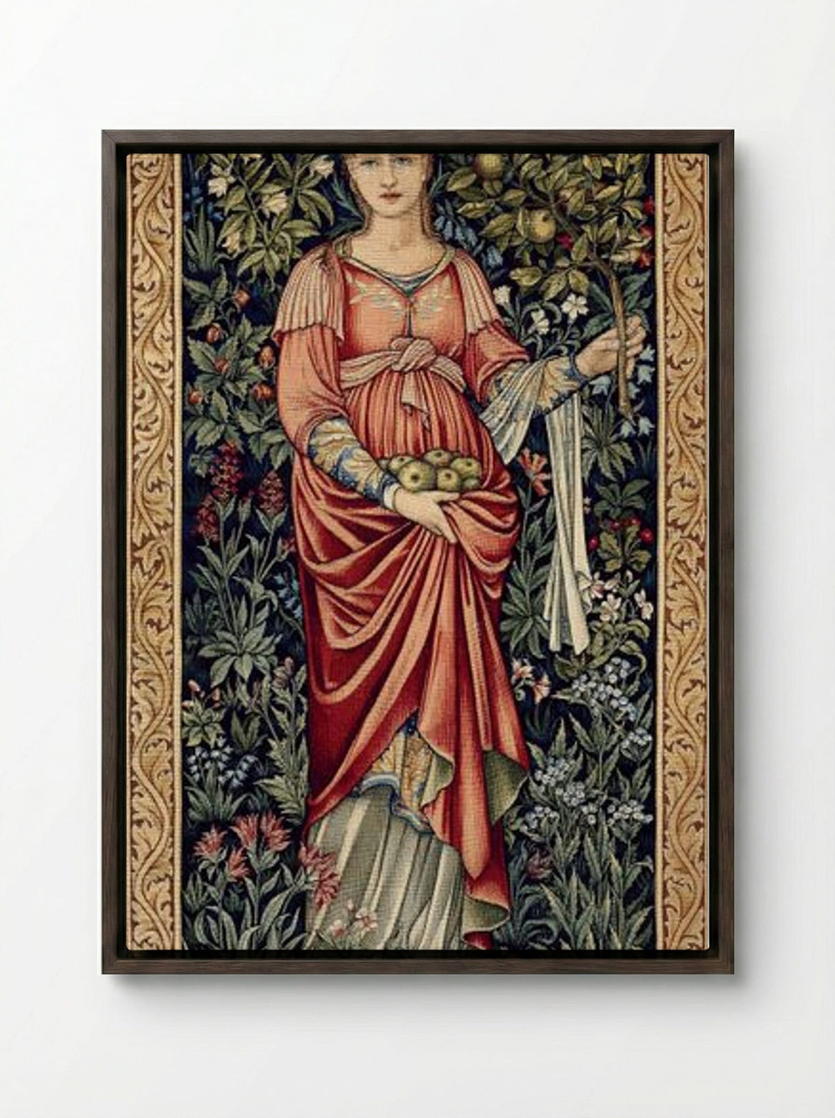 Pomona - Edward Burne-Jones - Framed Canvas Dark Wood