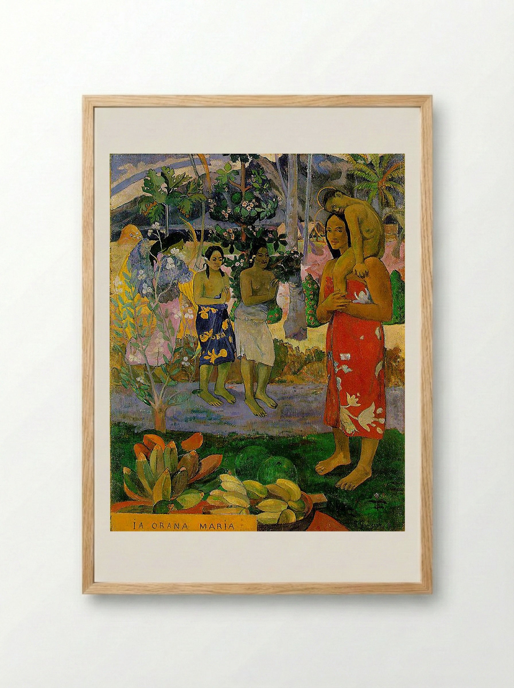 Ia Orana Maria (We Hail Thee Mary) - Paul Gauguin - Framed Print Wood