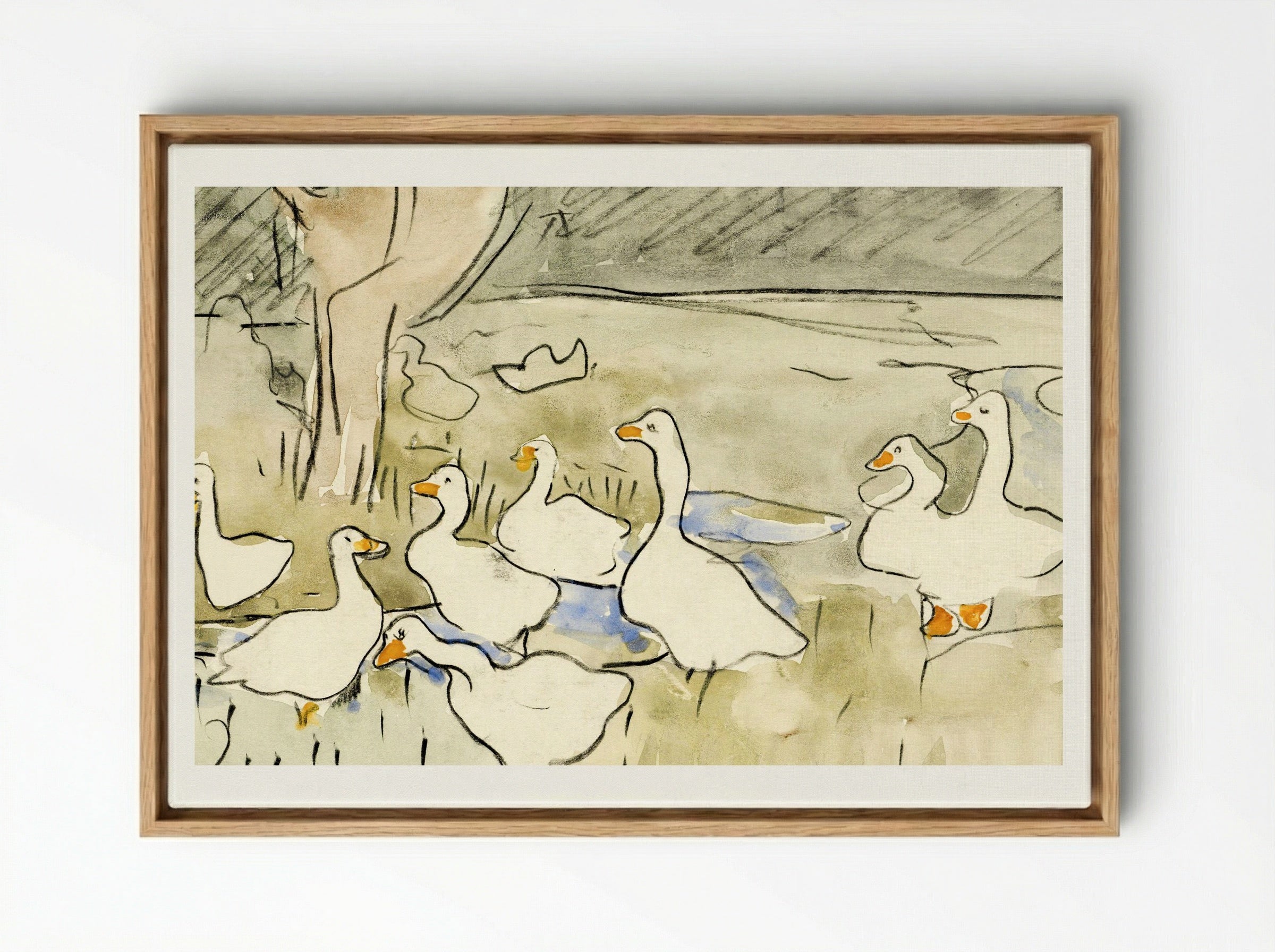 Ducks - Theo van Hoytema - Framed Canvas Wood
