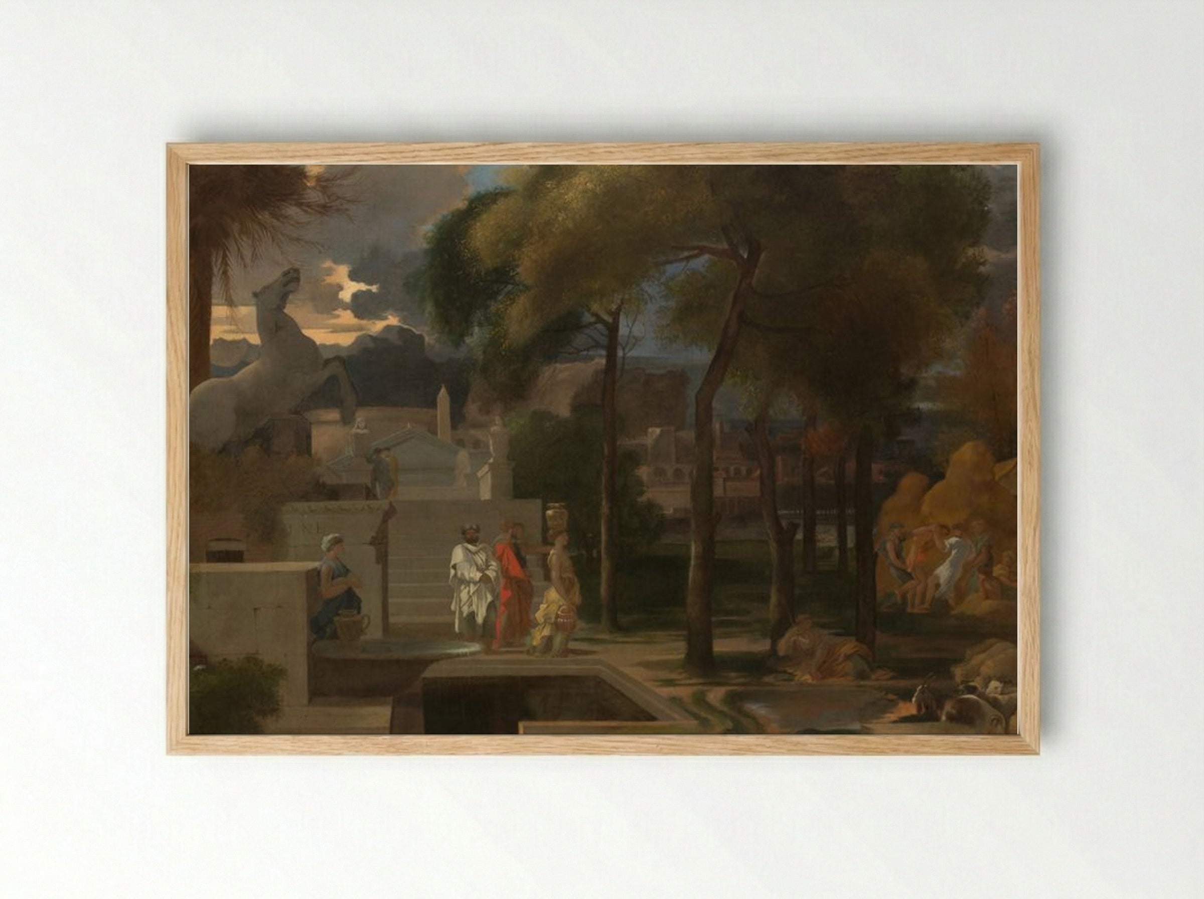 A Classical Landscape - Sébastien Bourdon - Framed Print Wood