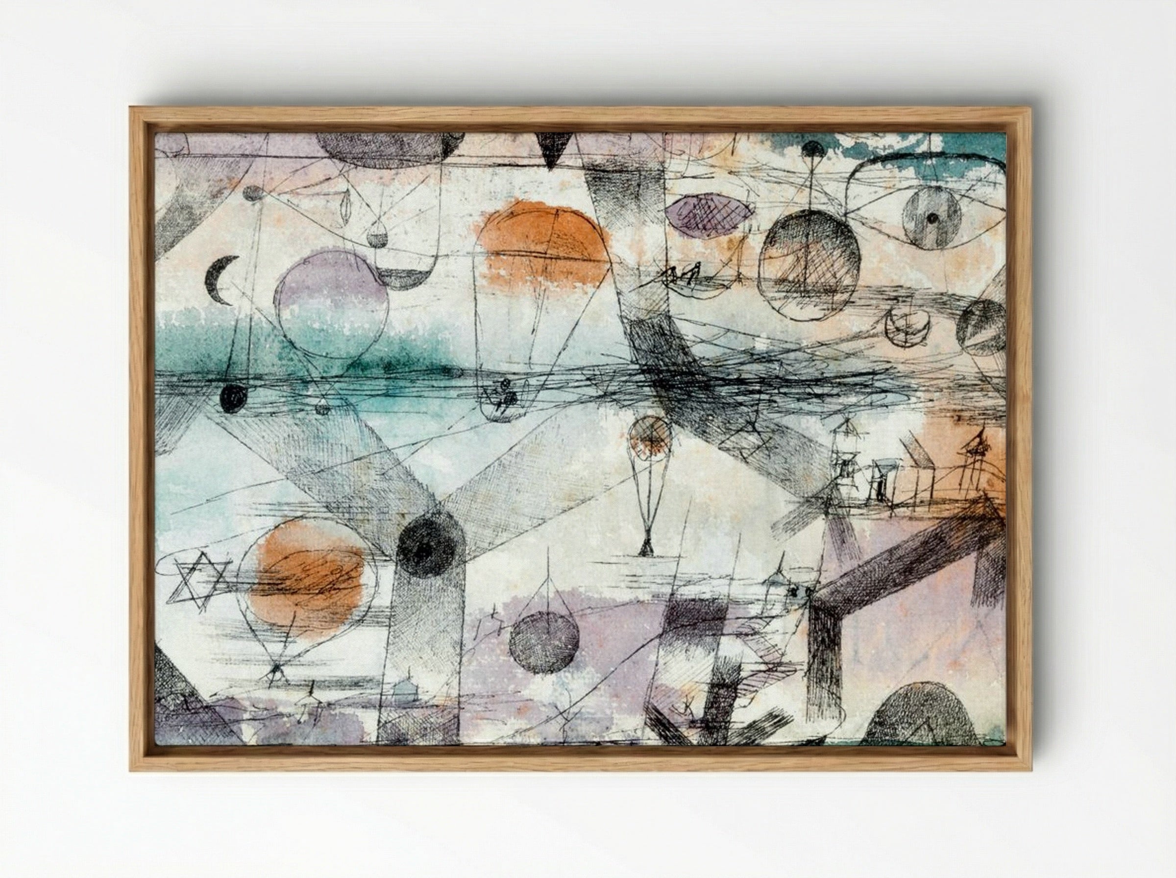 In the Realm of Air - Paul Klee - Framed Canvas Wood