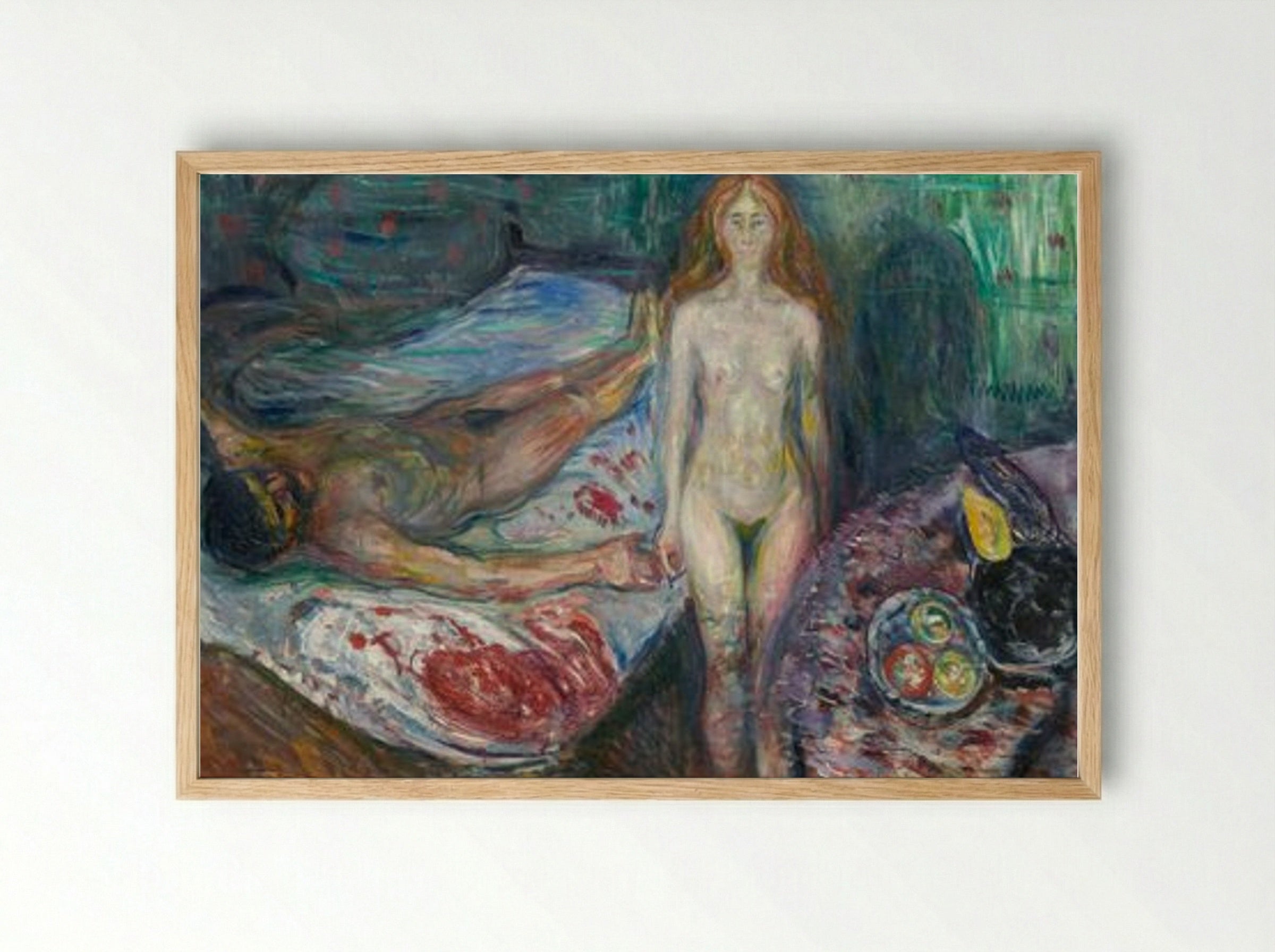 The Death of Marat - Edvard Munch - Framed Print Wood