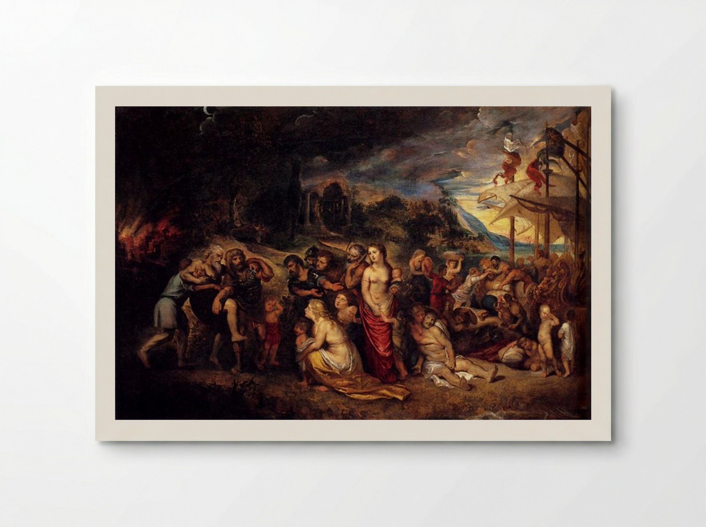 Aeneas And His Family Departing From Troy - Peter Paul Rubens - Poster