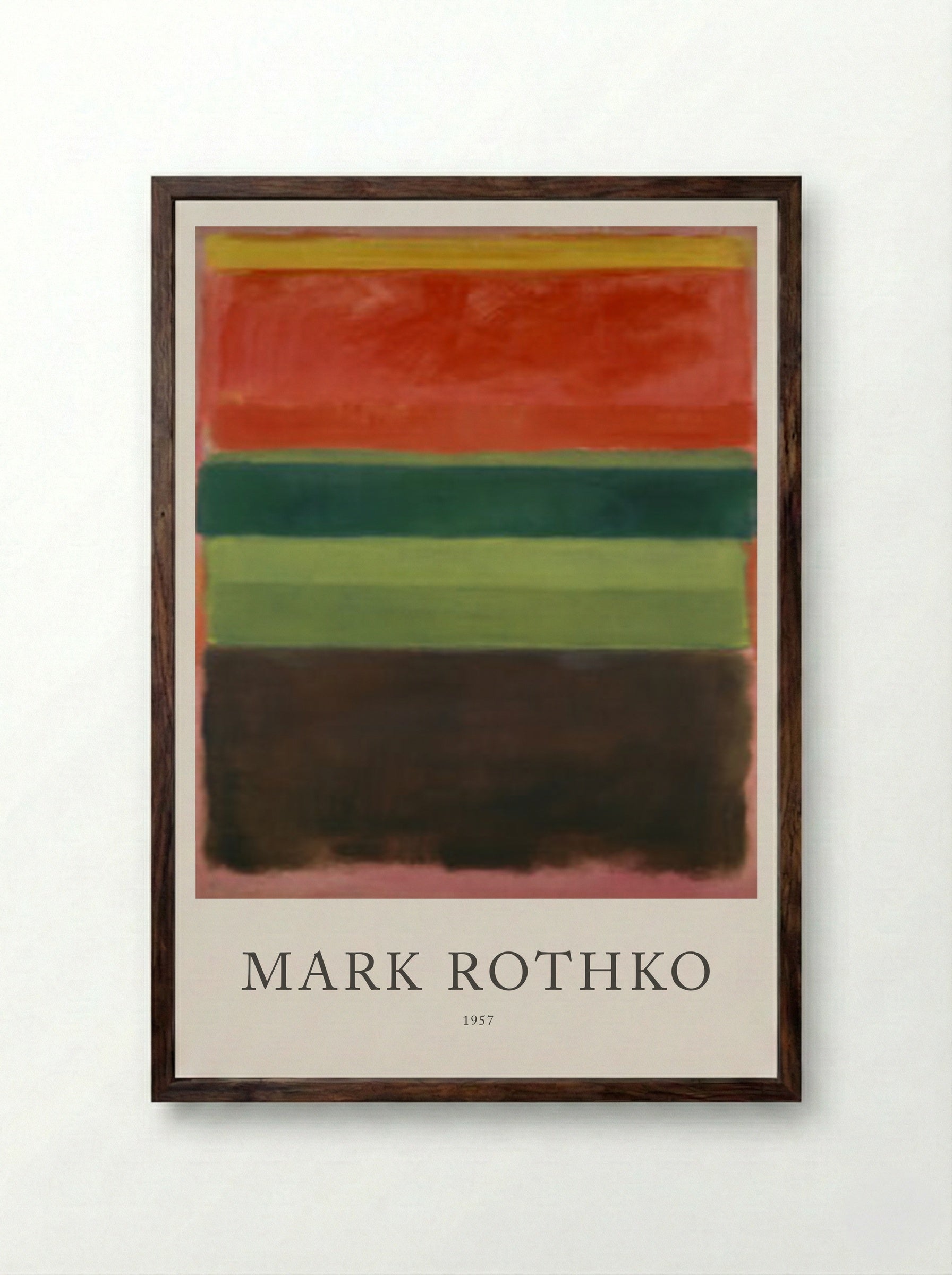 Untitled (Multiform Painting, 1957) - Mark Rothko - Framed Print Dark Wood