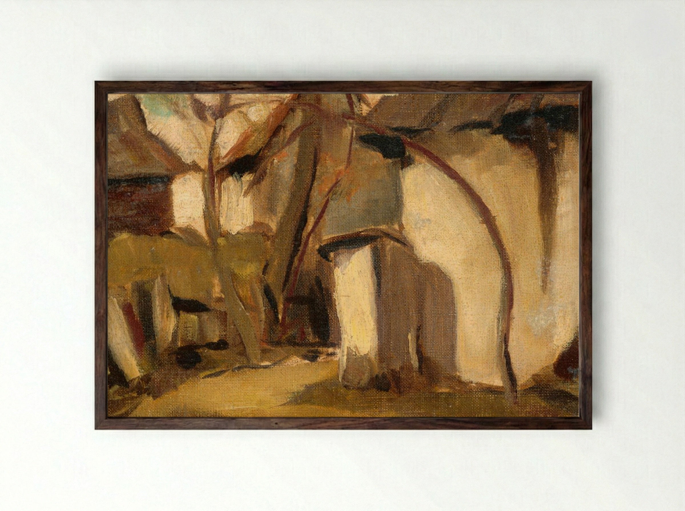 Village Yard - Zolo Palugyay - Framed Print Dark Wood