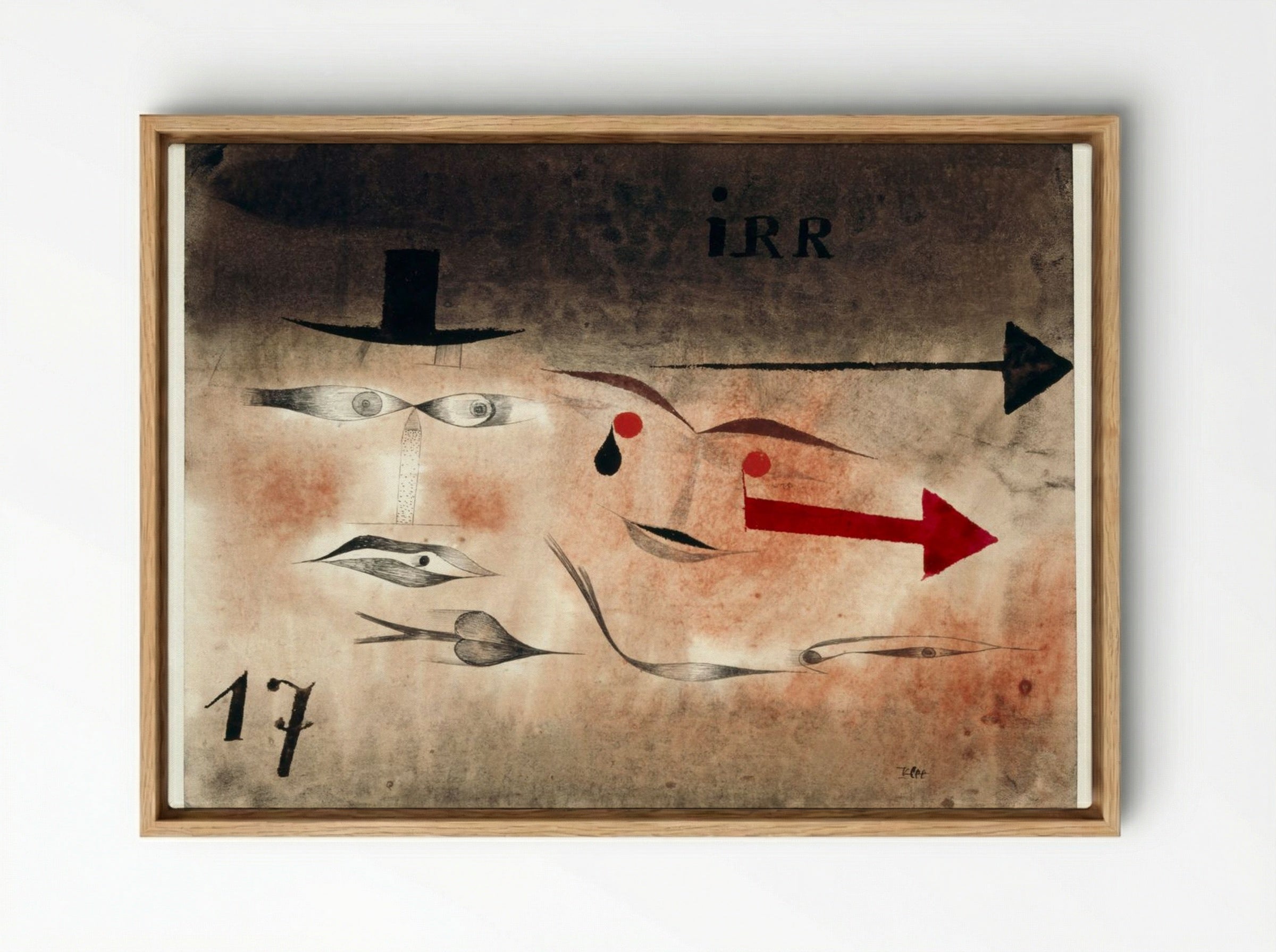 Seventeen Crazy! (Siebzehn Verrückt!) - Paul Klee - Framed Canvas Wood