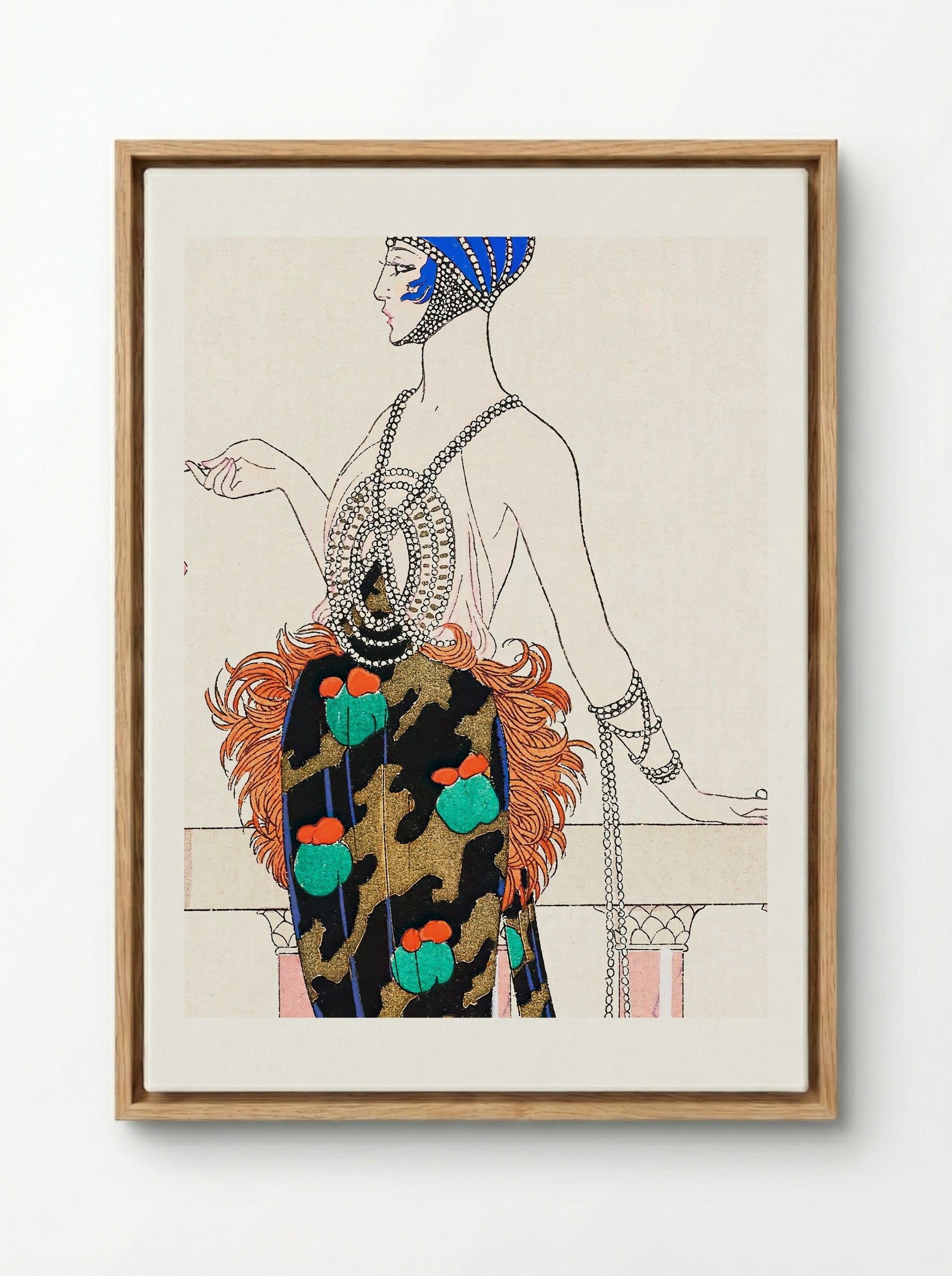 Laissez-moi Seule! (from Les Feuillets d'Art) - George Barbier - Framed Canvas Wood