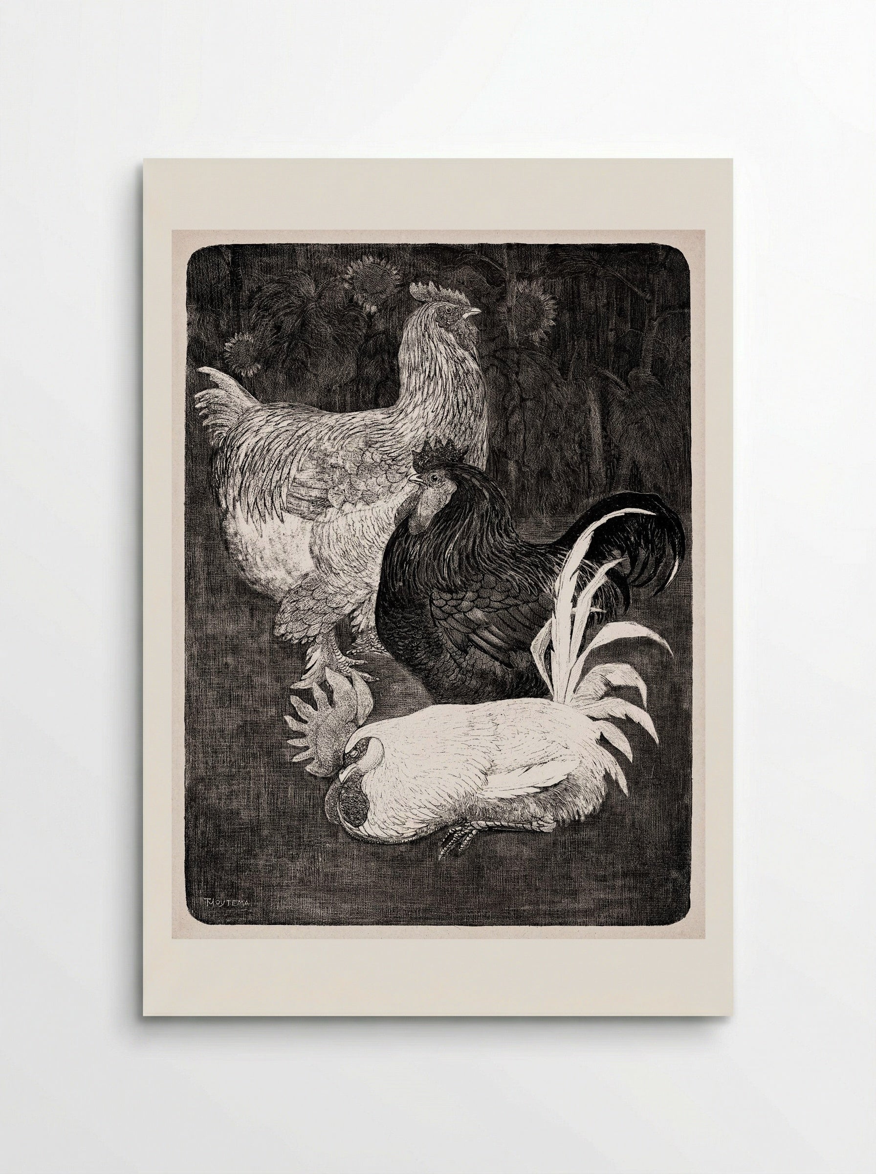 Drie Hanen (Three Roosters) - Theo van Hoytema - Poster