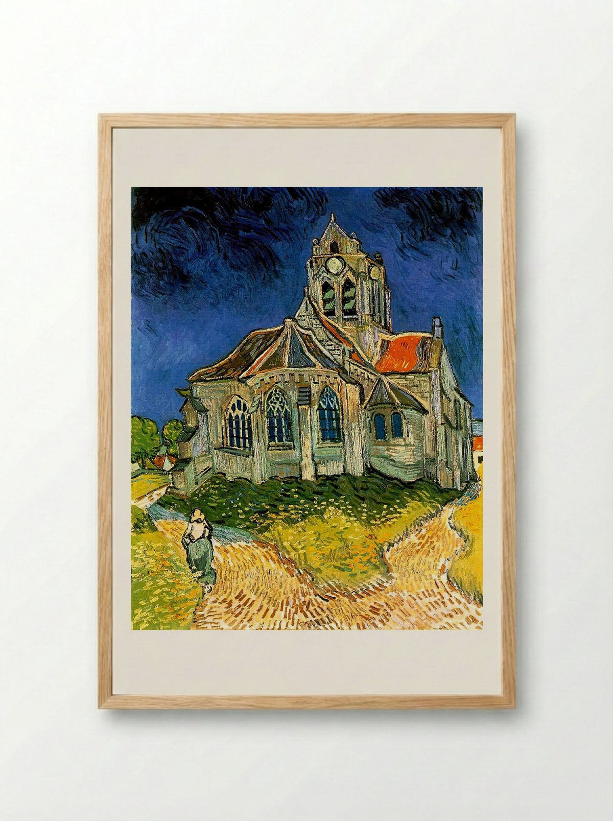 The Church at Auvers - Vincent van Gogh - Framed Print Wood