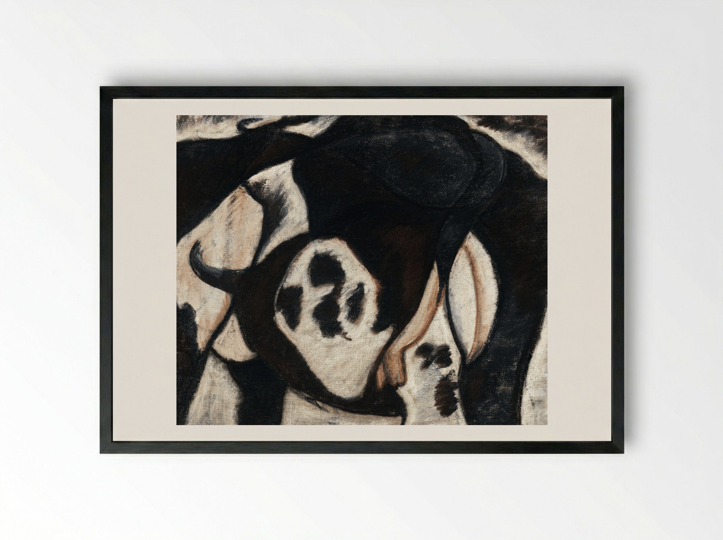 Cow - Arthur Dove - Framed Print Black