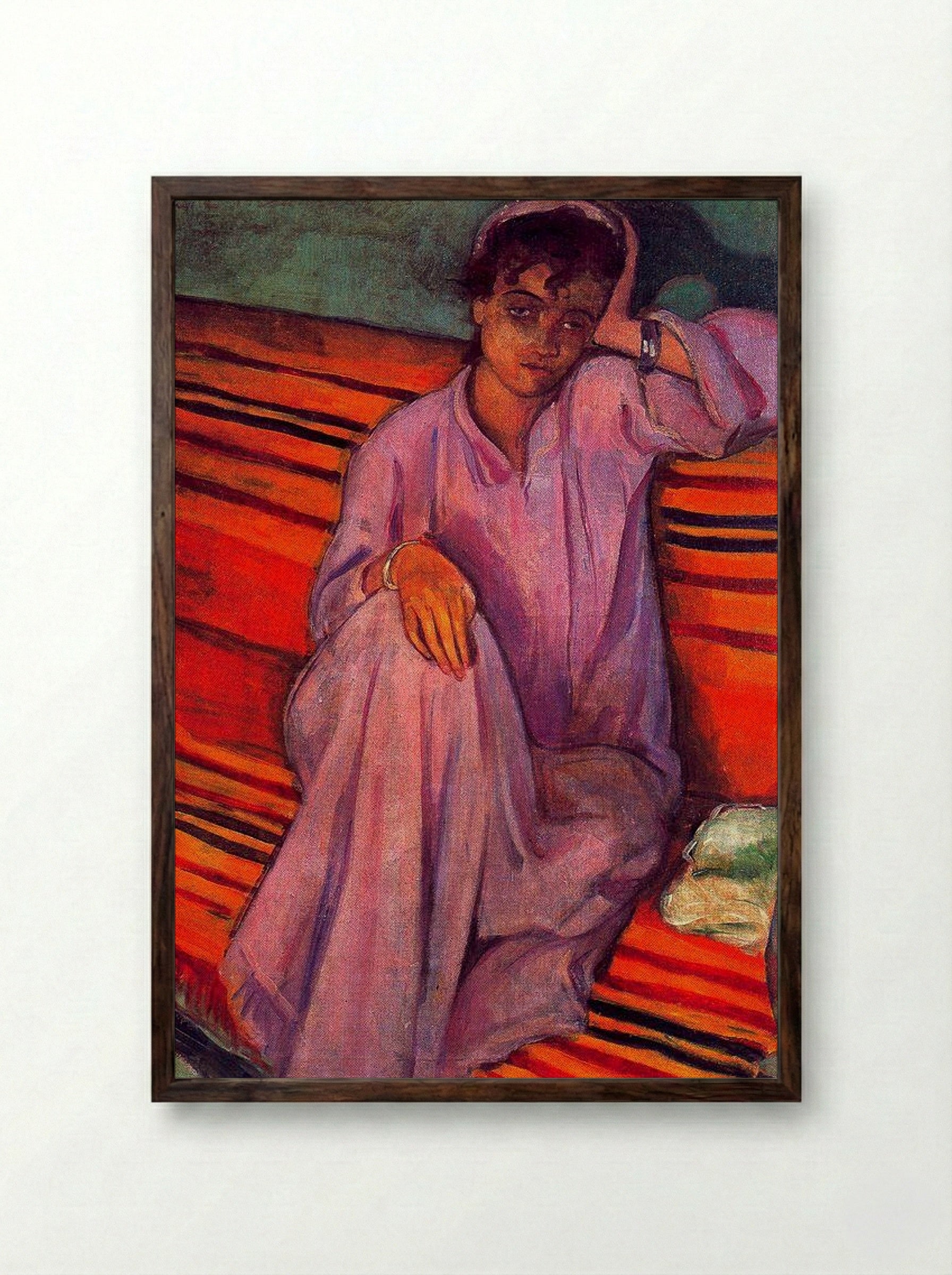 African Woman - Émile Bernard - Framed Print Dark Wood