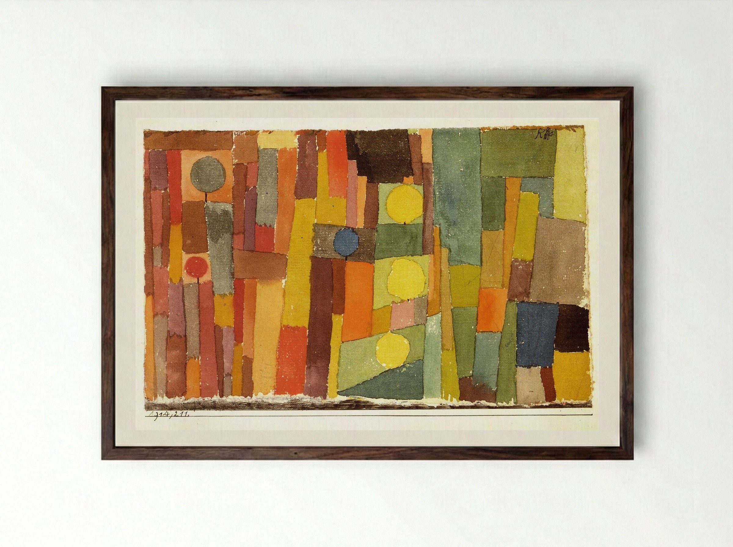 In the Style of Kairouan - Paul Klee - Framed Print Dark Wood