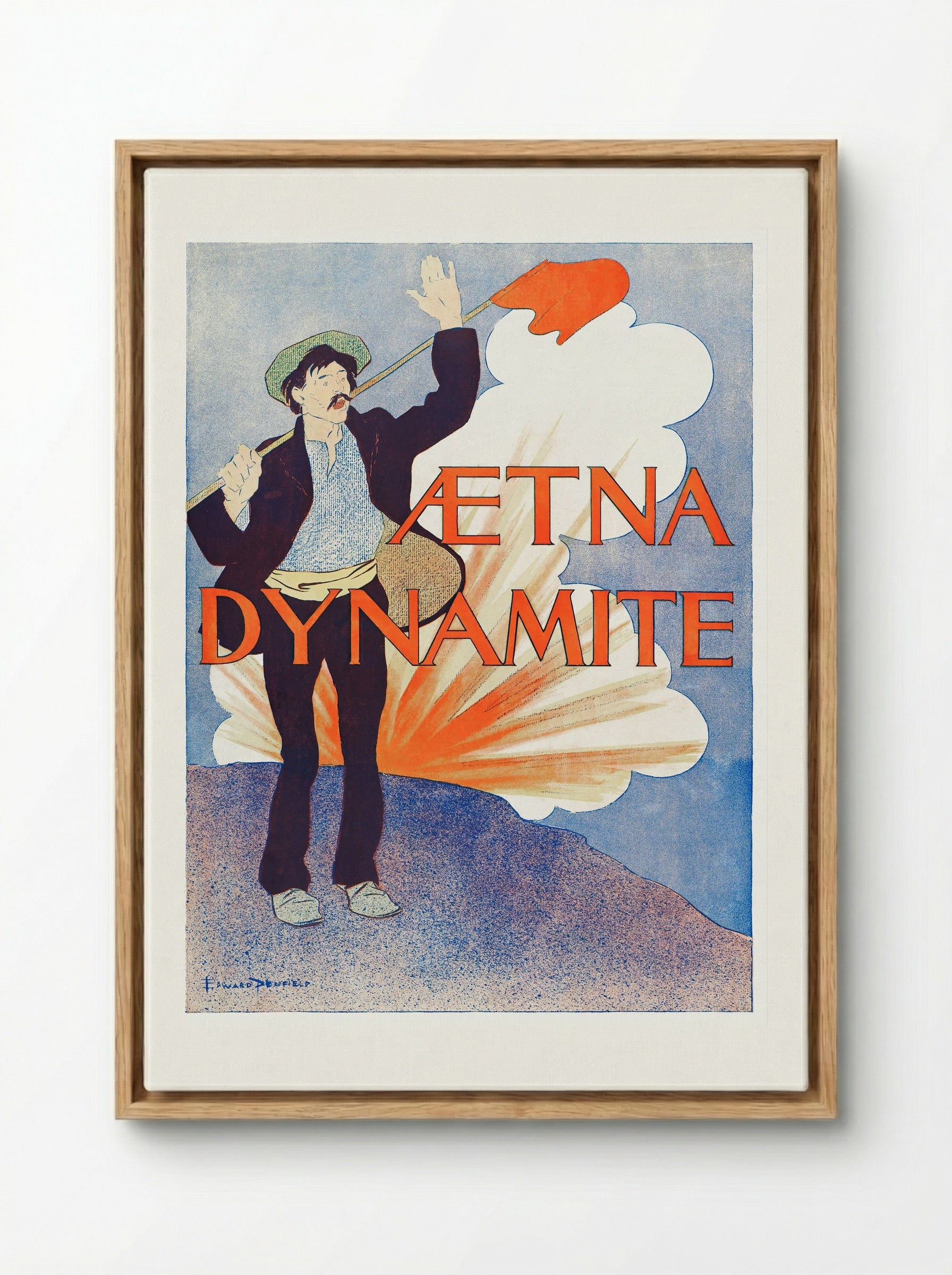 Aetna Dynamite - Edward Penfield - Framed Canvas Wood