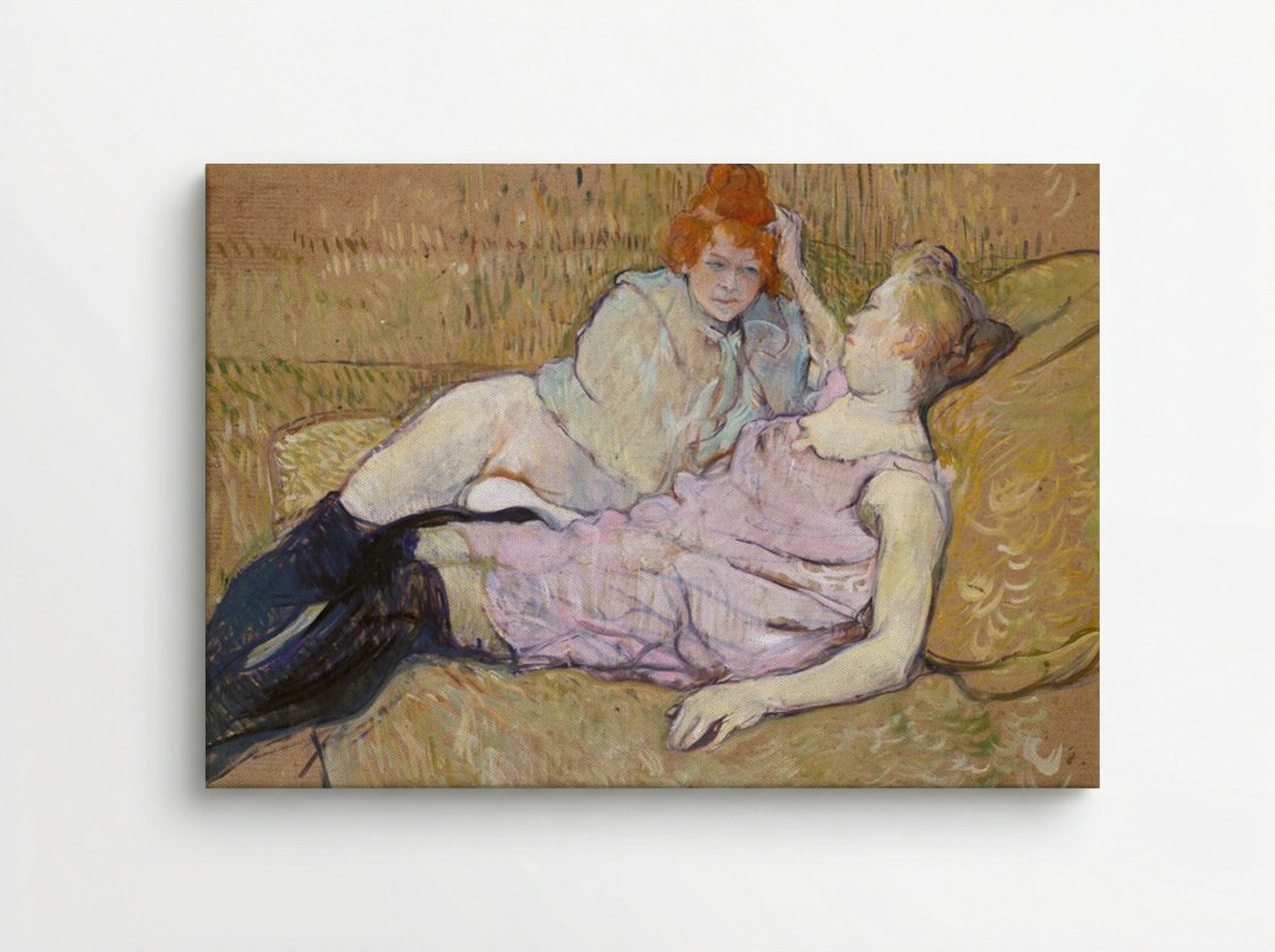 The Sofa - Henri de Toulouse-Lautrec - Canvas