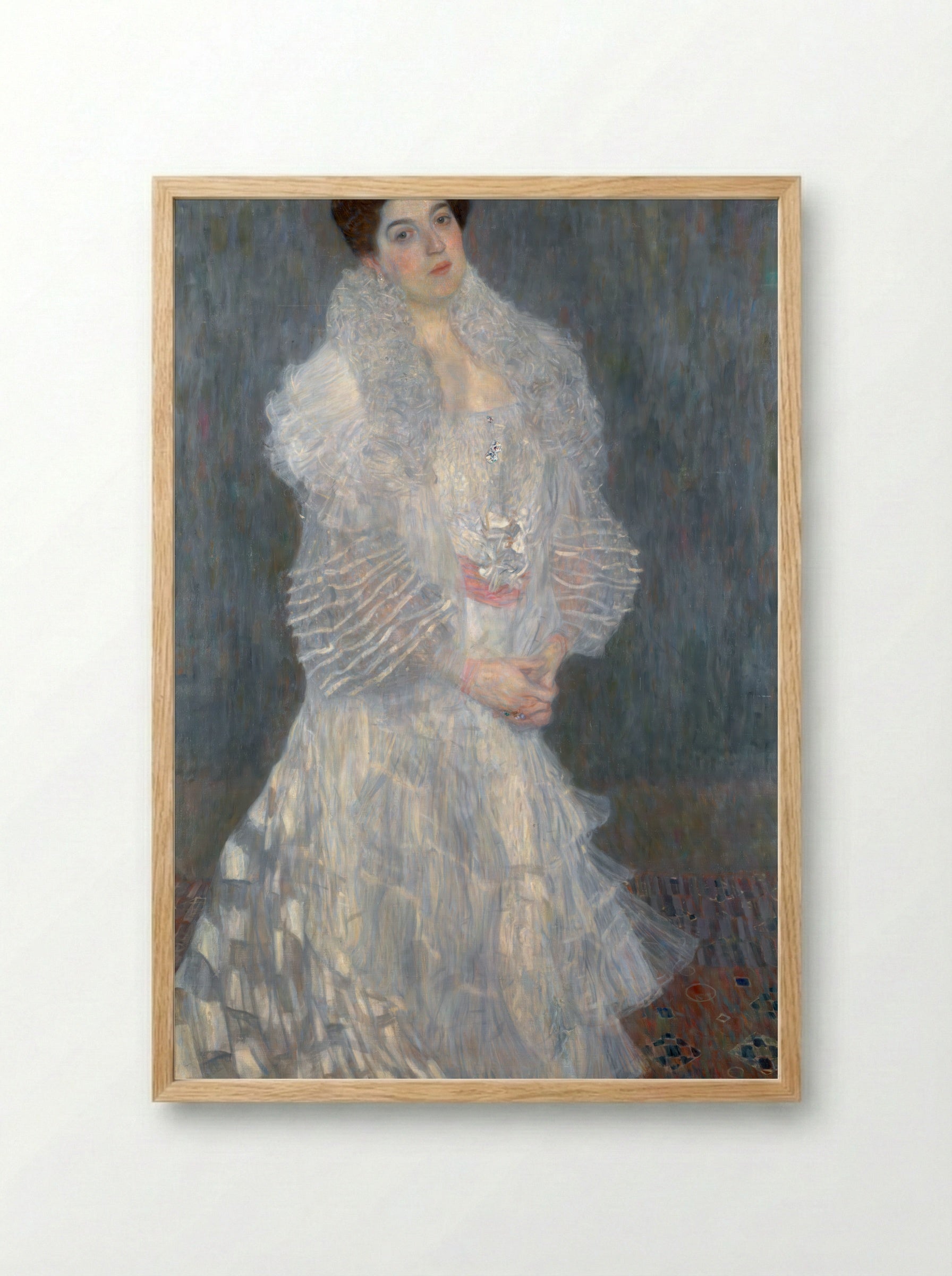 Portrait of Hermine Gallia - Gustav Klimt - Framed Print Wood