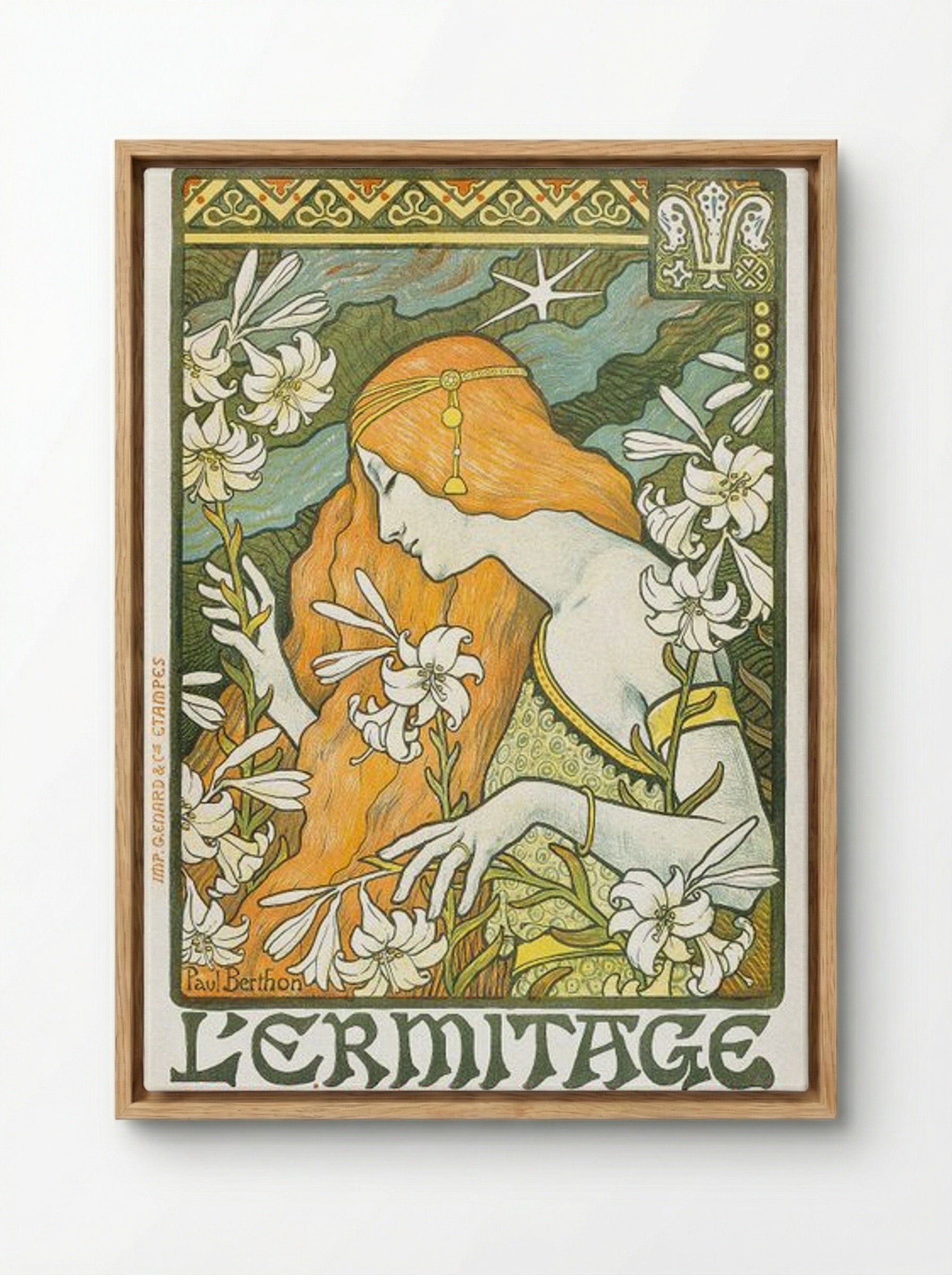 L'Ermitage - Paul Berthon - Framed Canvas Wood