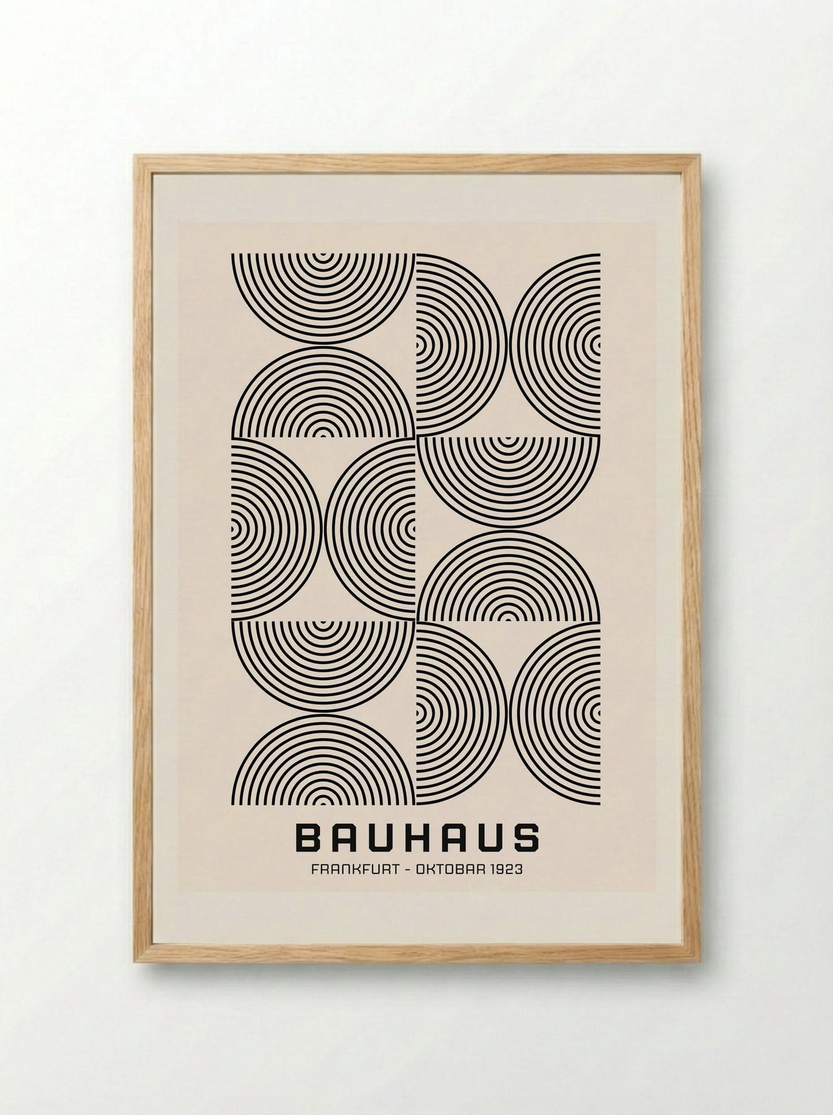 Bauhaus Optical Rings - Frankfurt Oktober 1923 - Framed Print Wood