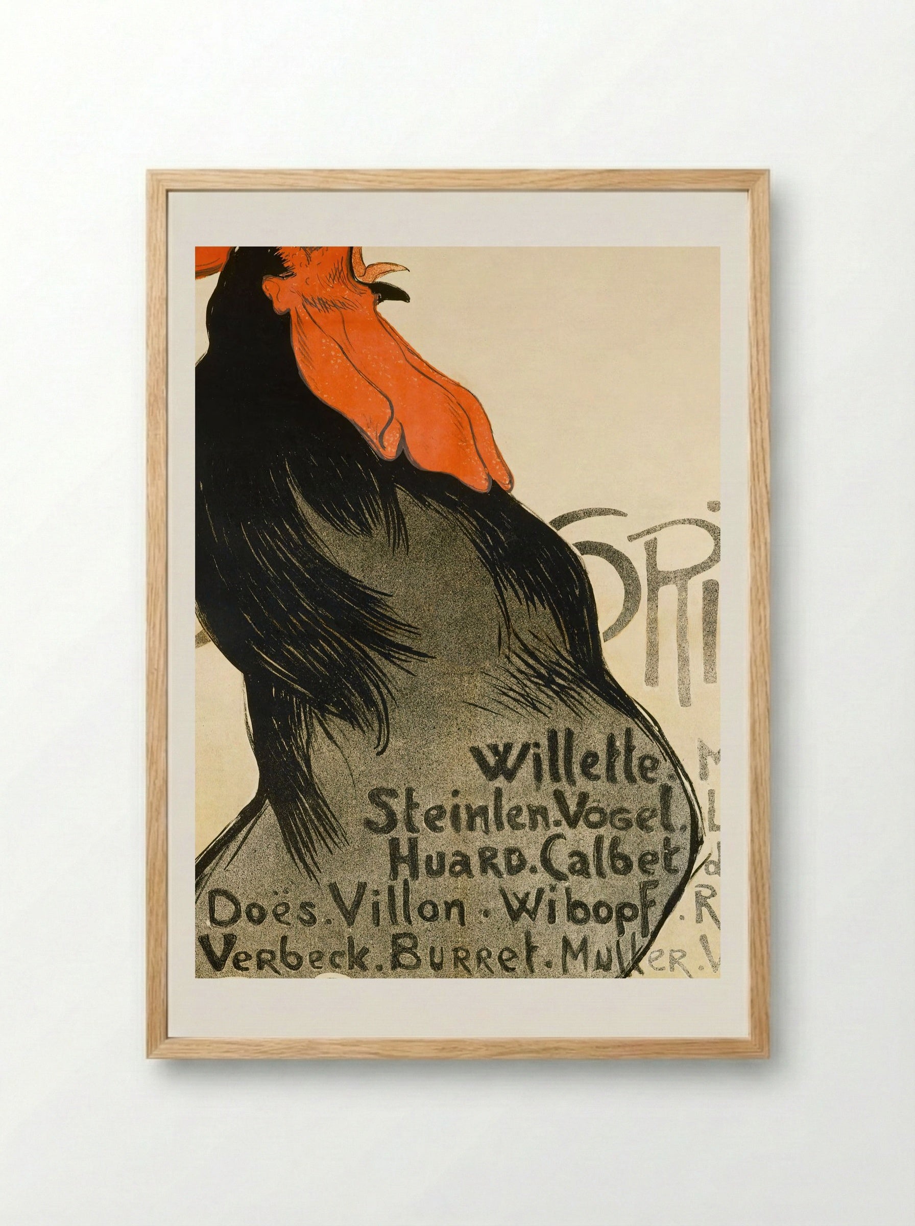 Cocorico - Théophile-Alexandre Steinlen - Framed Print Wood