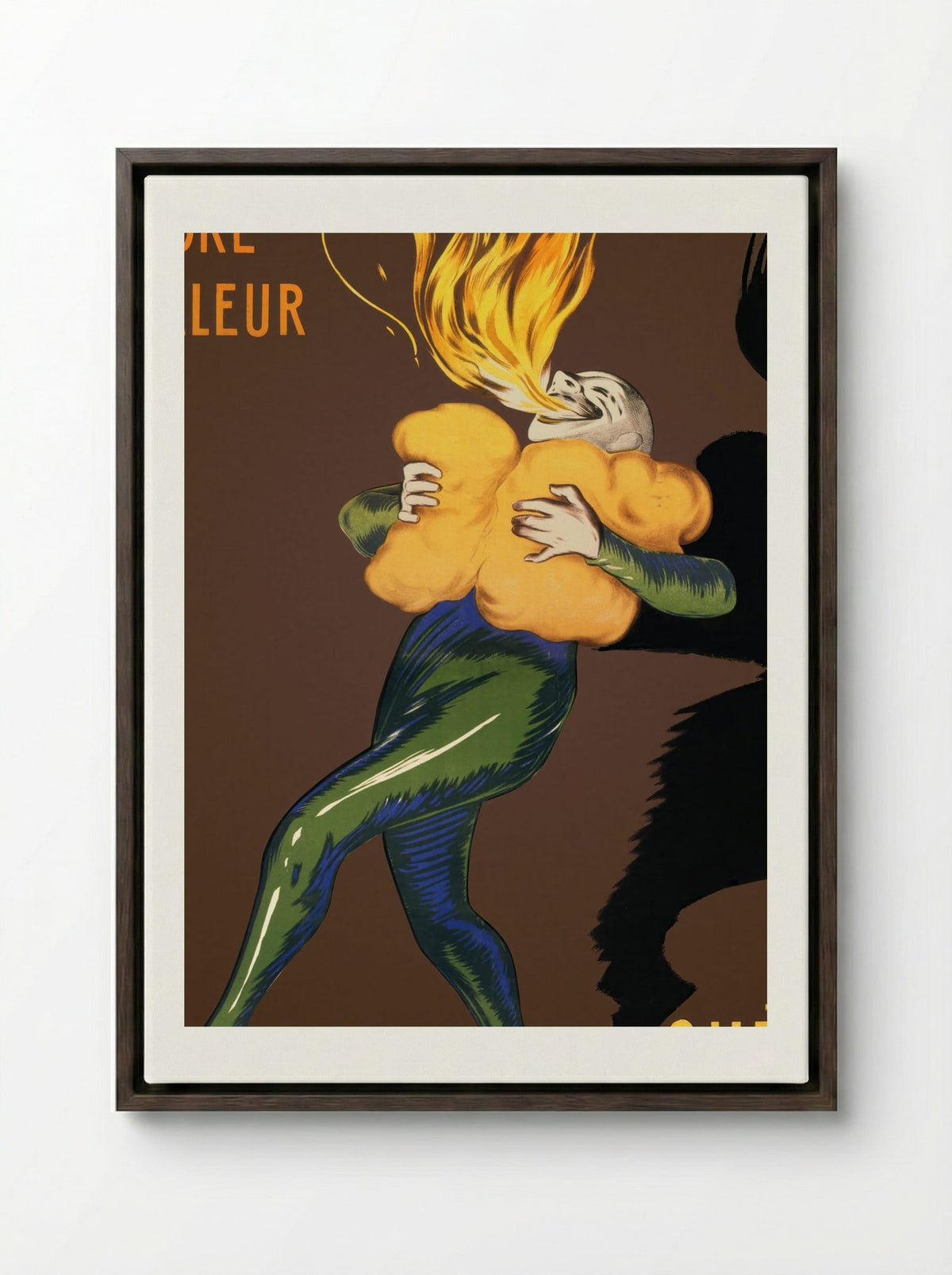 Le Thermogène Engendre la Chaleur - Leonetto Cappiello - Framed Canvas Dark Wood