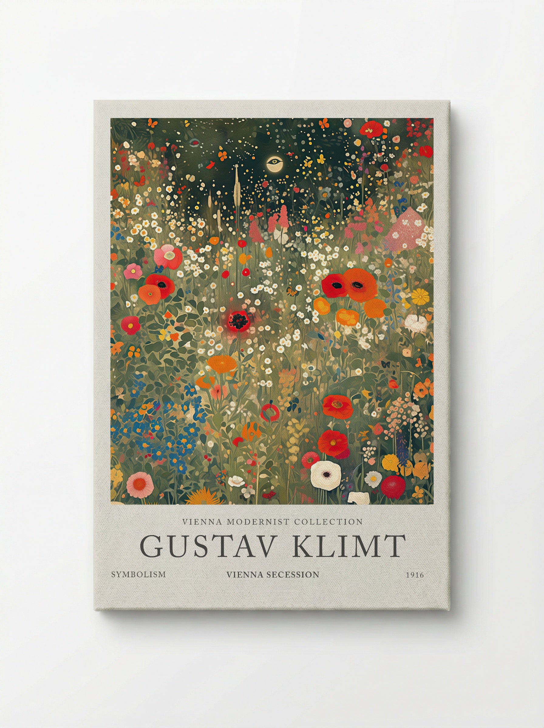 Crimson Field in Bloom – Gustav Klimt