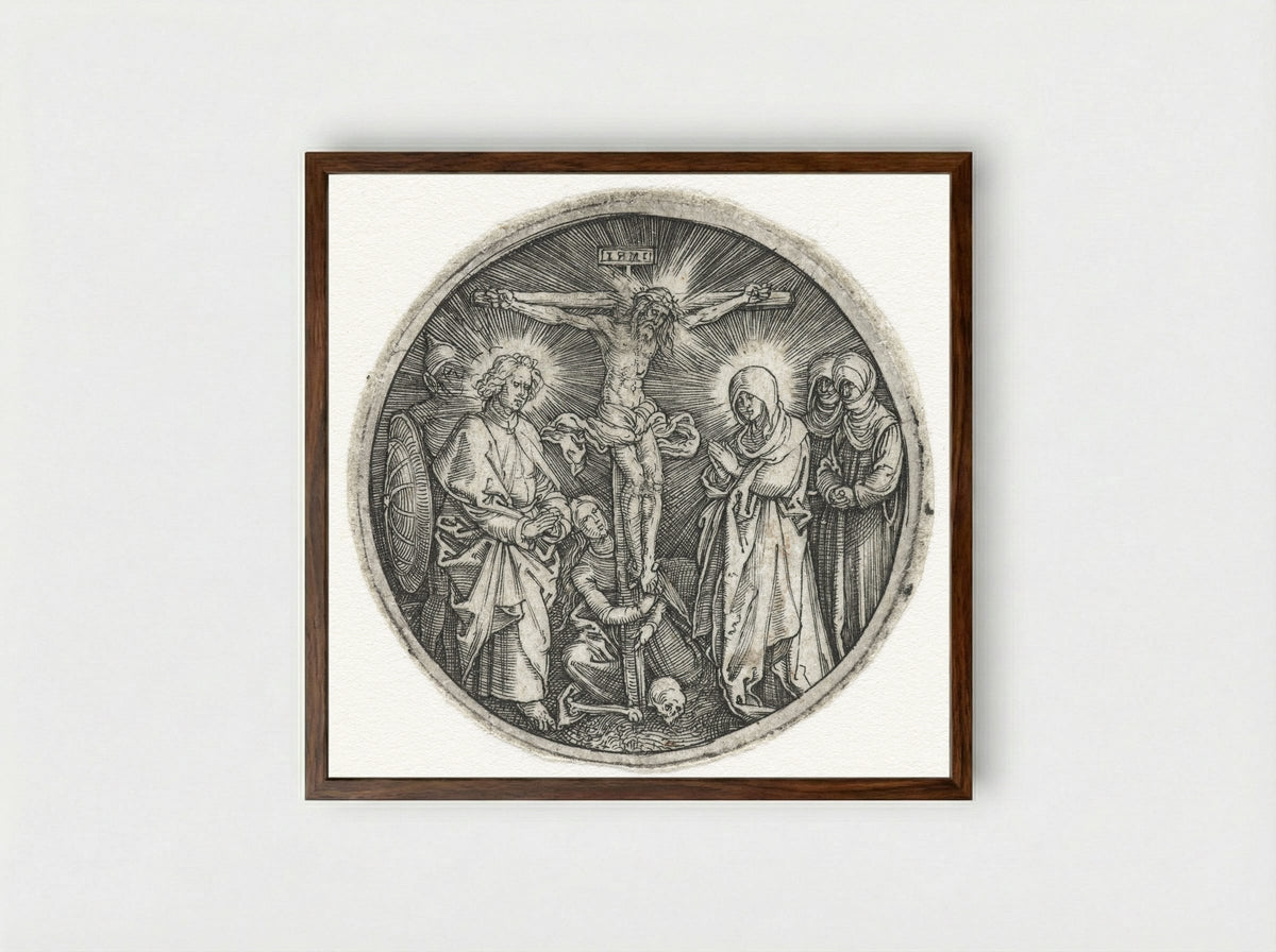 The Small Crucifixion - Albrecht Dürer - Framed Print Dark Wood