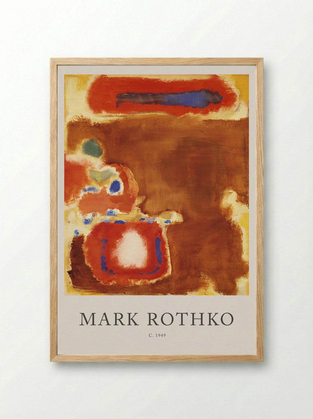 Untitled (Brown, Red and Blue) - Mark Rothko - Framed Print Wood