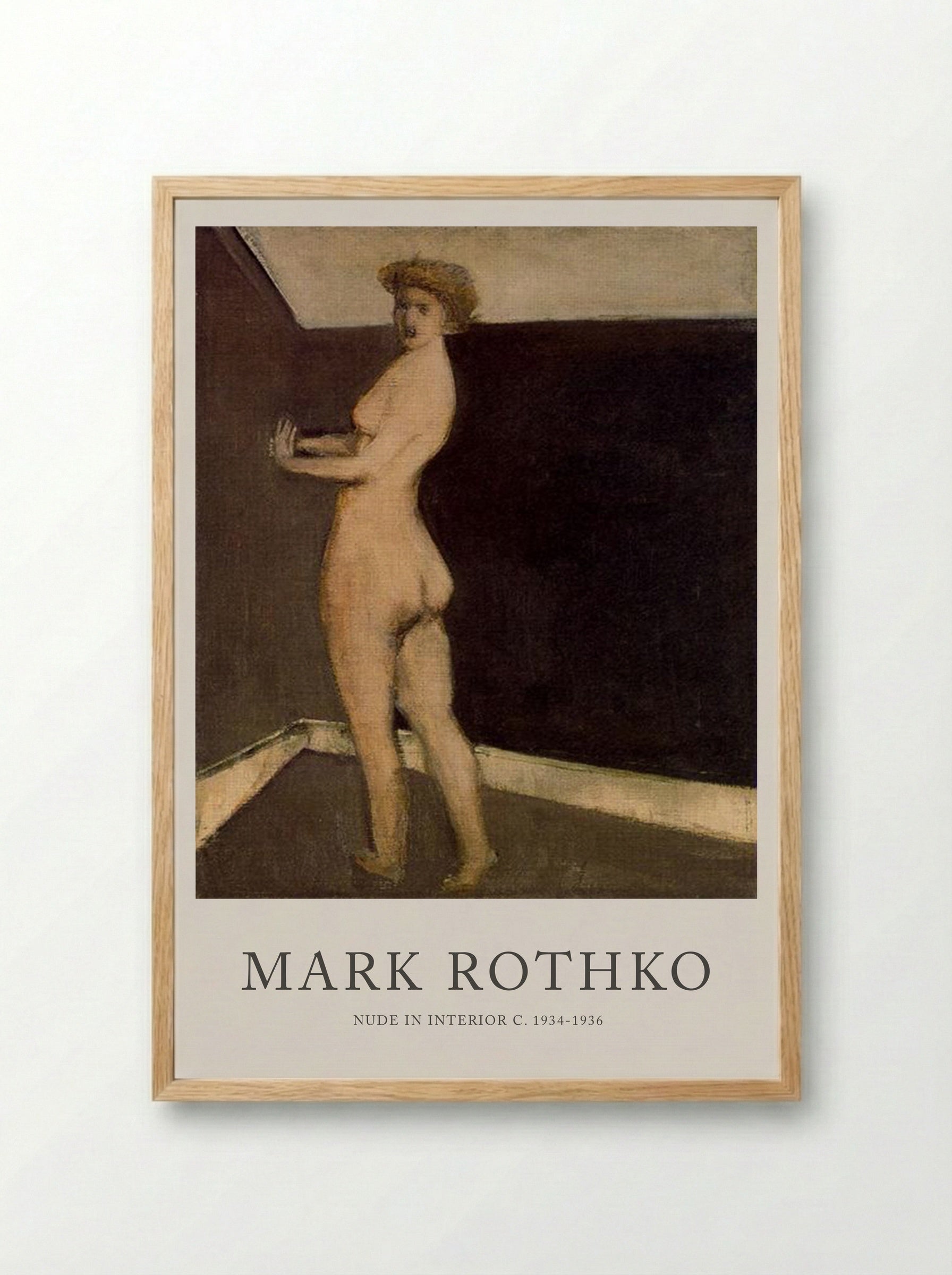 Nude in Interior - Mark Rothko - Framed Print Wood