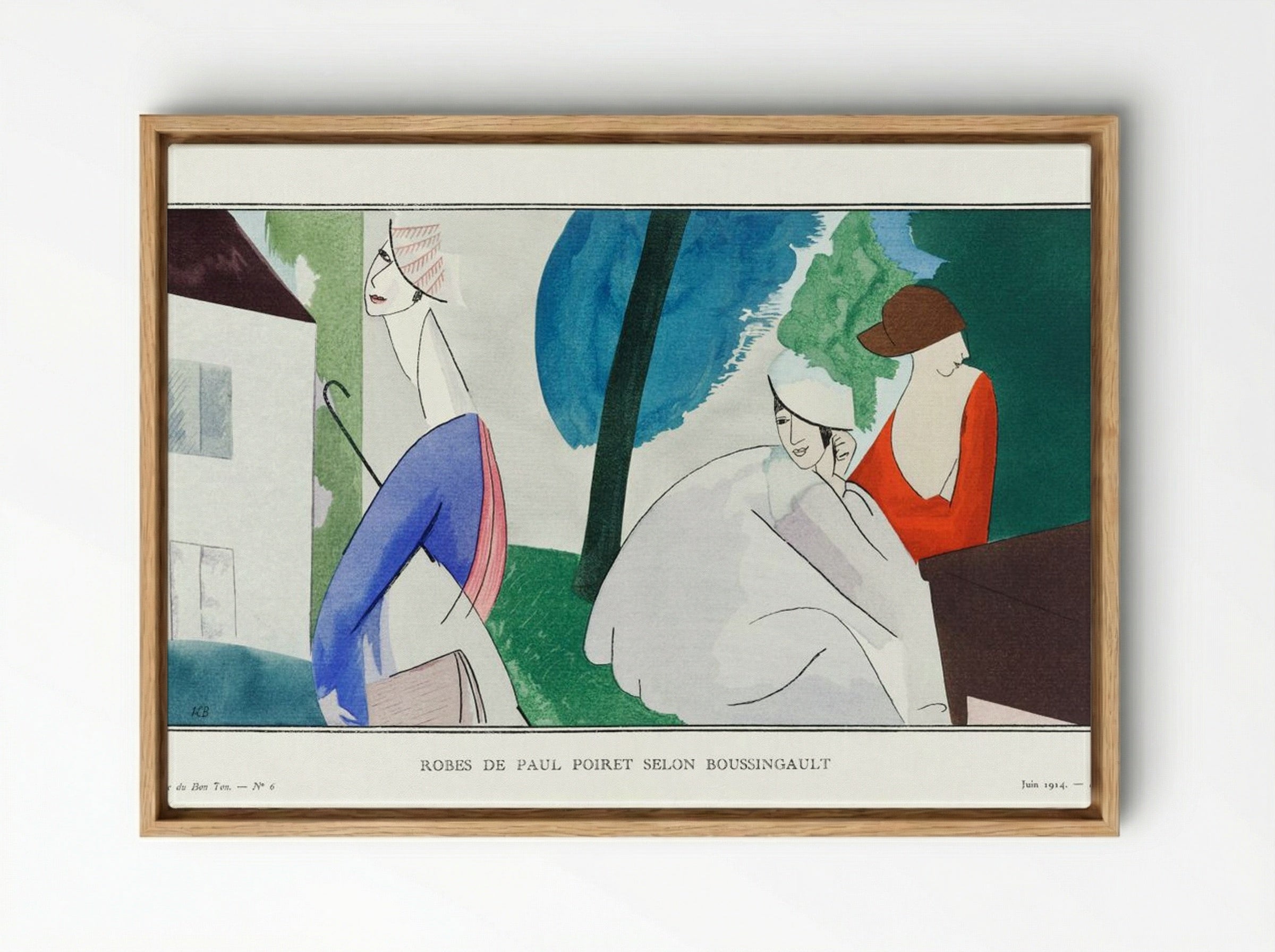 Robes de Paul Poiret selon Boussingault - Jean-Louis Boussingault - Framed Canvas Wood