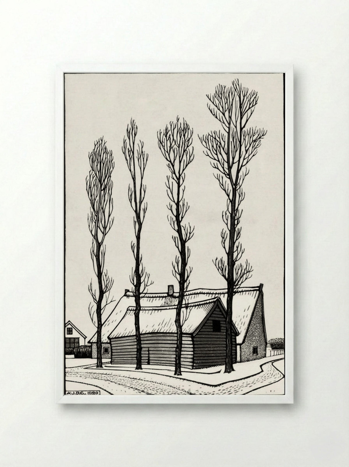 Winter - Julie de Graag - Framed Print White