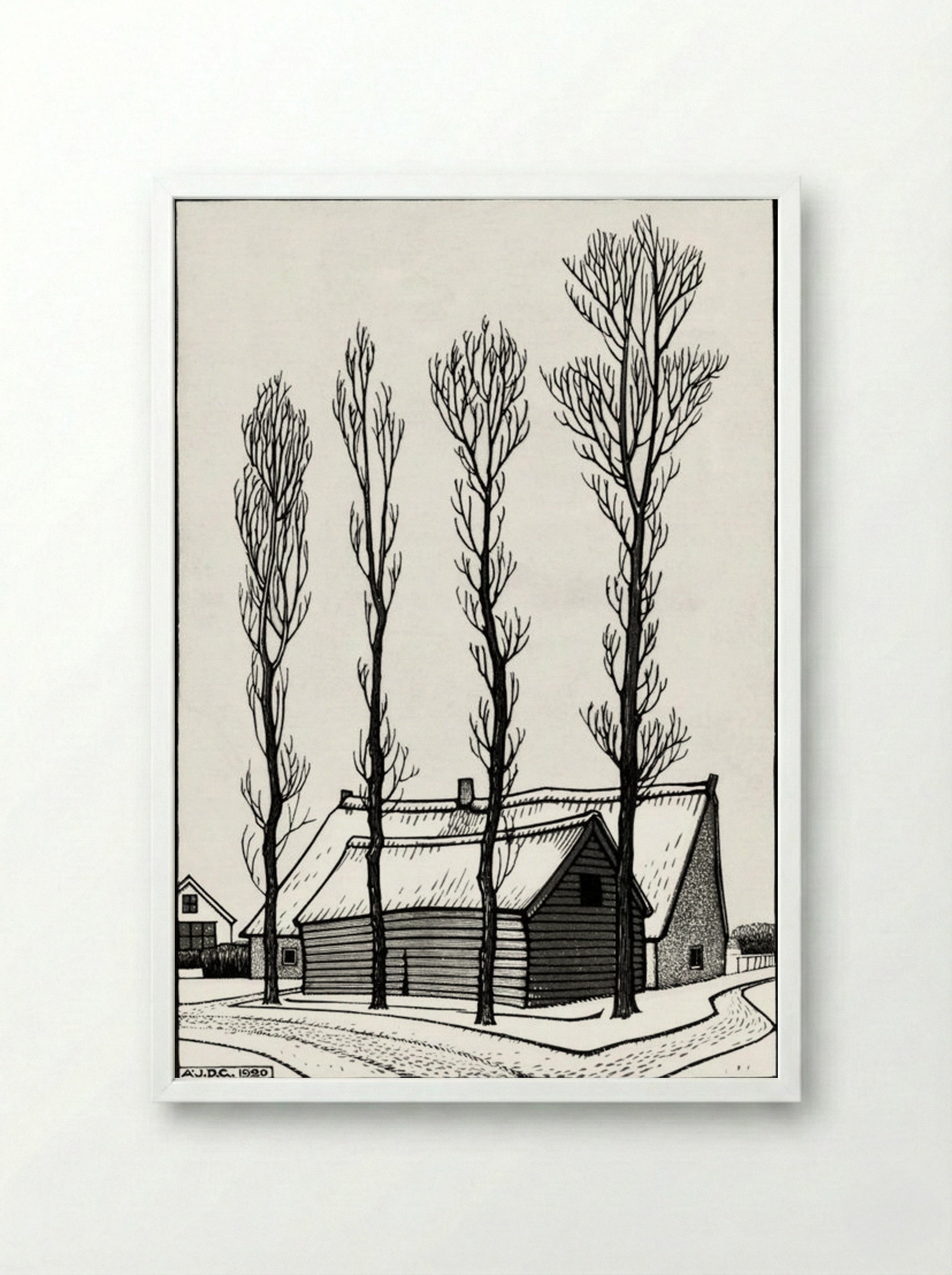 Winter - Julie de Graag - Framed Print White