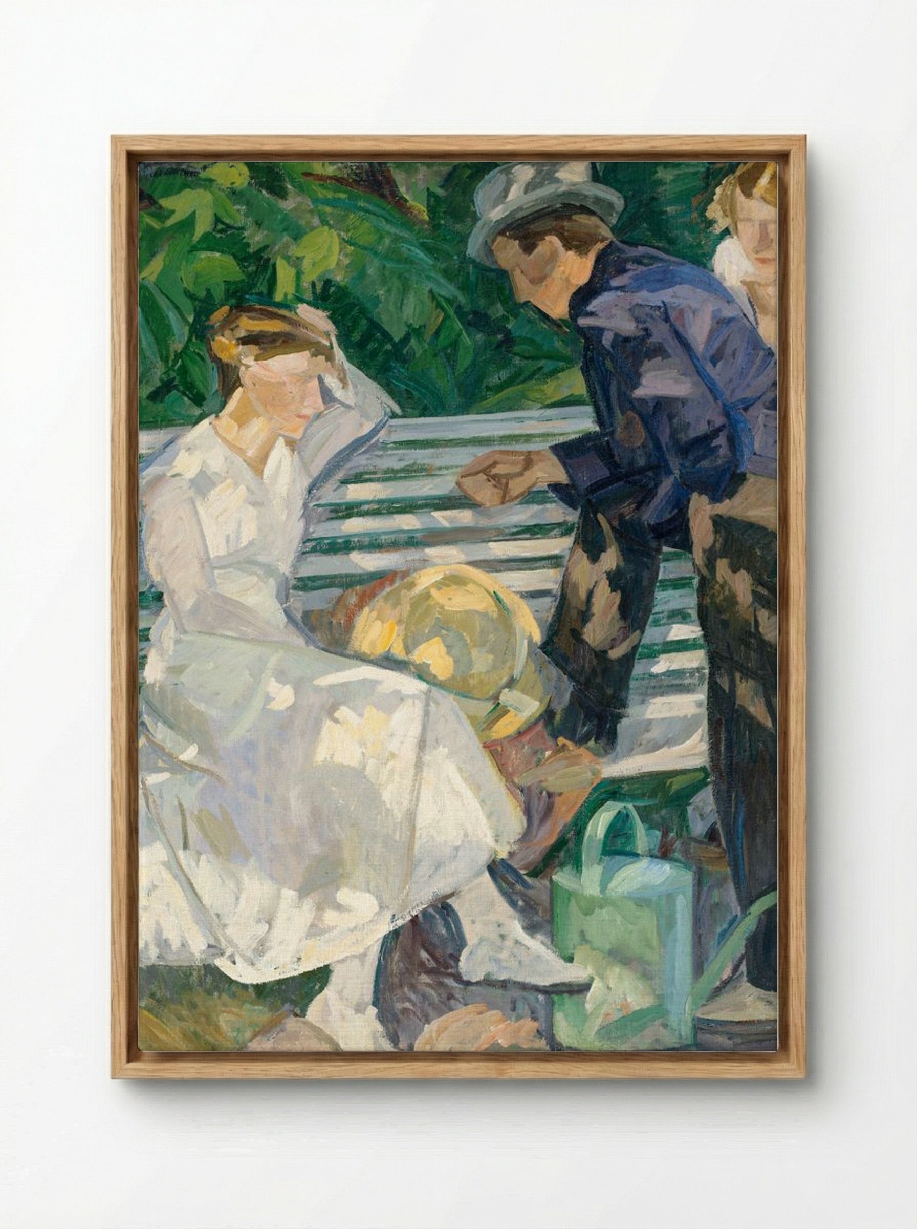 In the Priest's Garden, Christianshåb - Edvard Weie - Framed Canvas Wood