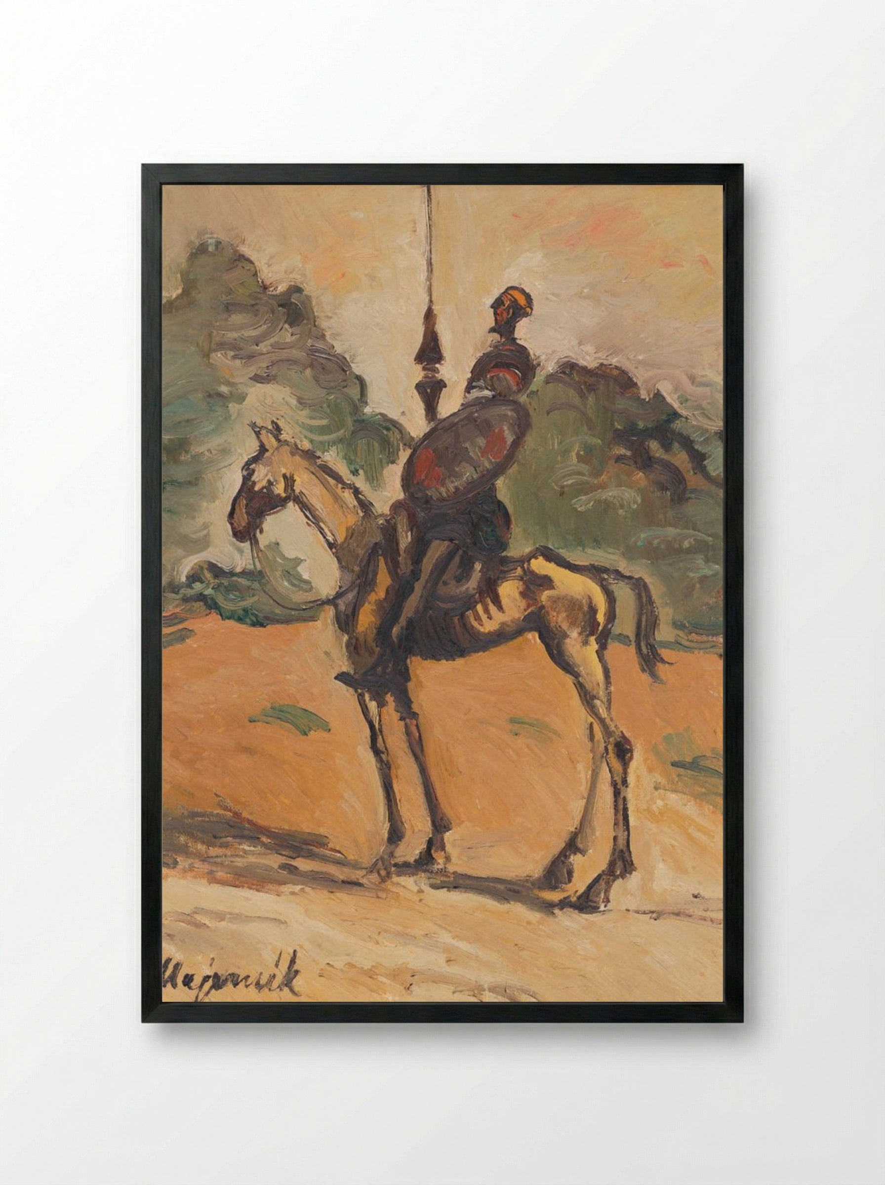 Don Quixote - Cyprián Majerník - Framed Print Black