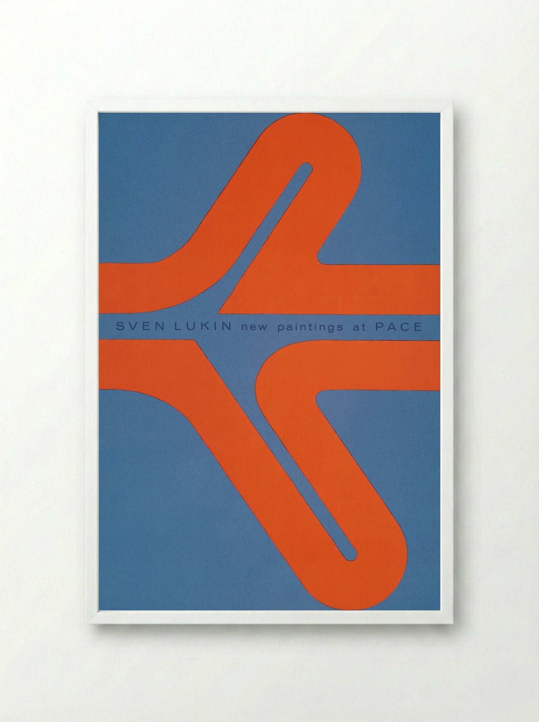 New Paintings at Pace (Exhibition Poster) - Sven Lukin - Framed Print White