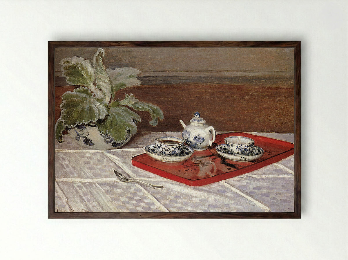 The Tea Set - Anne Estelle Rice - Framed Print Dark Wood