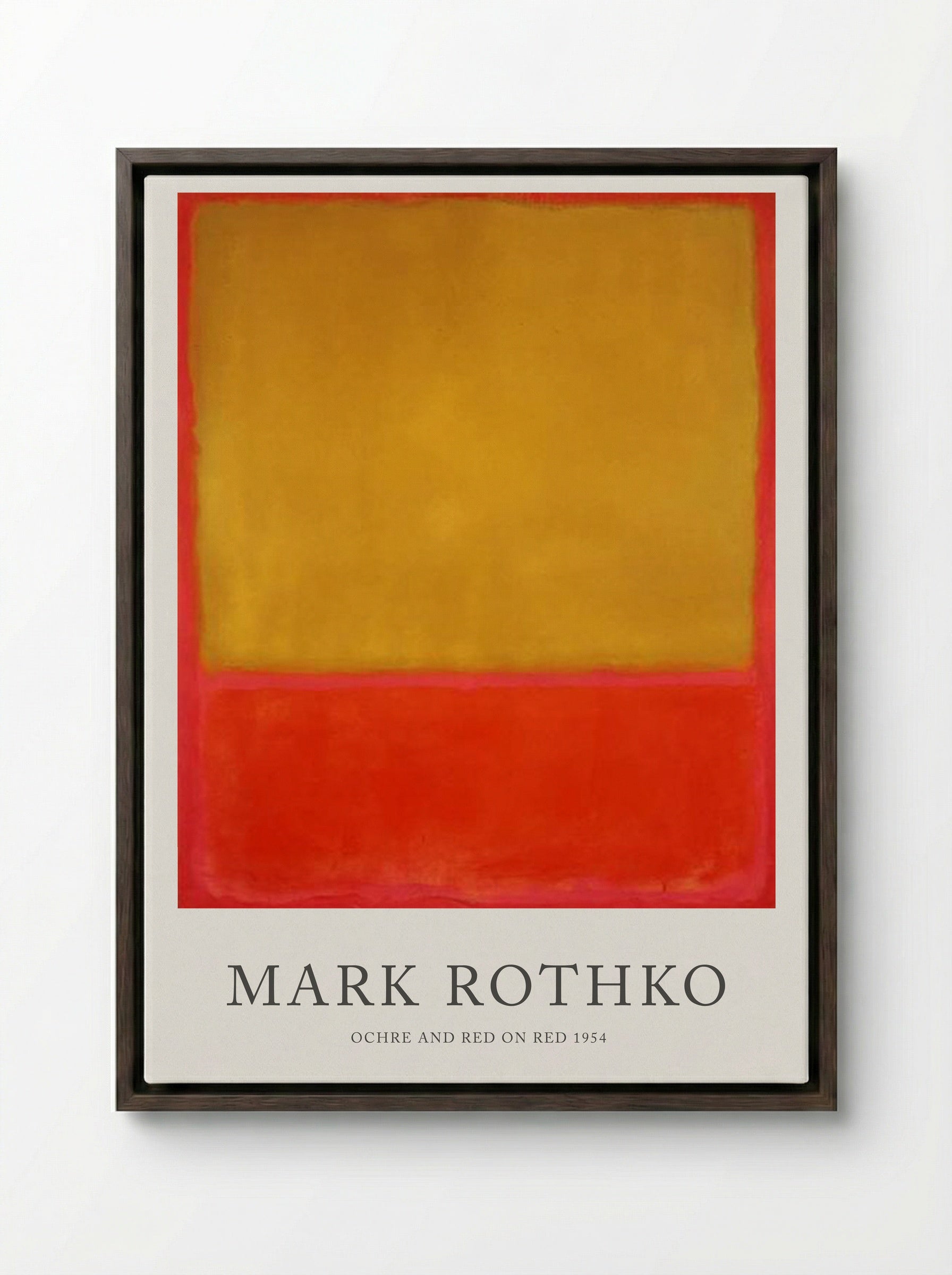 Ochre and Red on Red - Mark Rothko - Framed Canvas Dark Wood