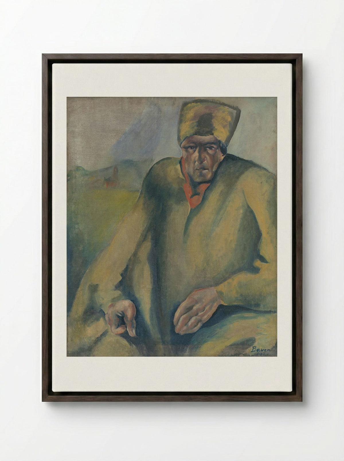 Agitator - Konstantin Bauer - Framed Canvas Dark Wood