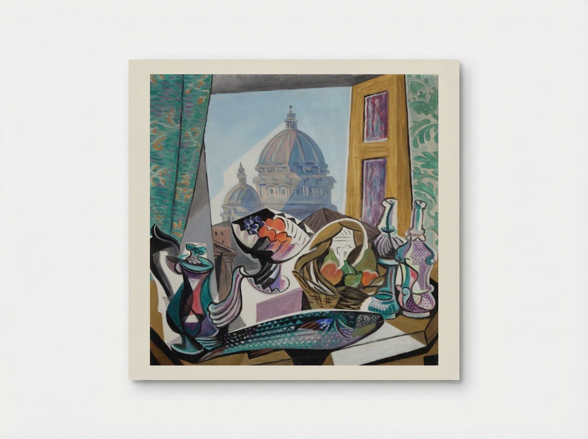 Still Life with the Dome of St. Peter's - Gino Severini - Poster