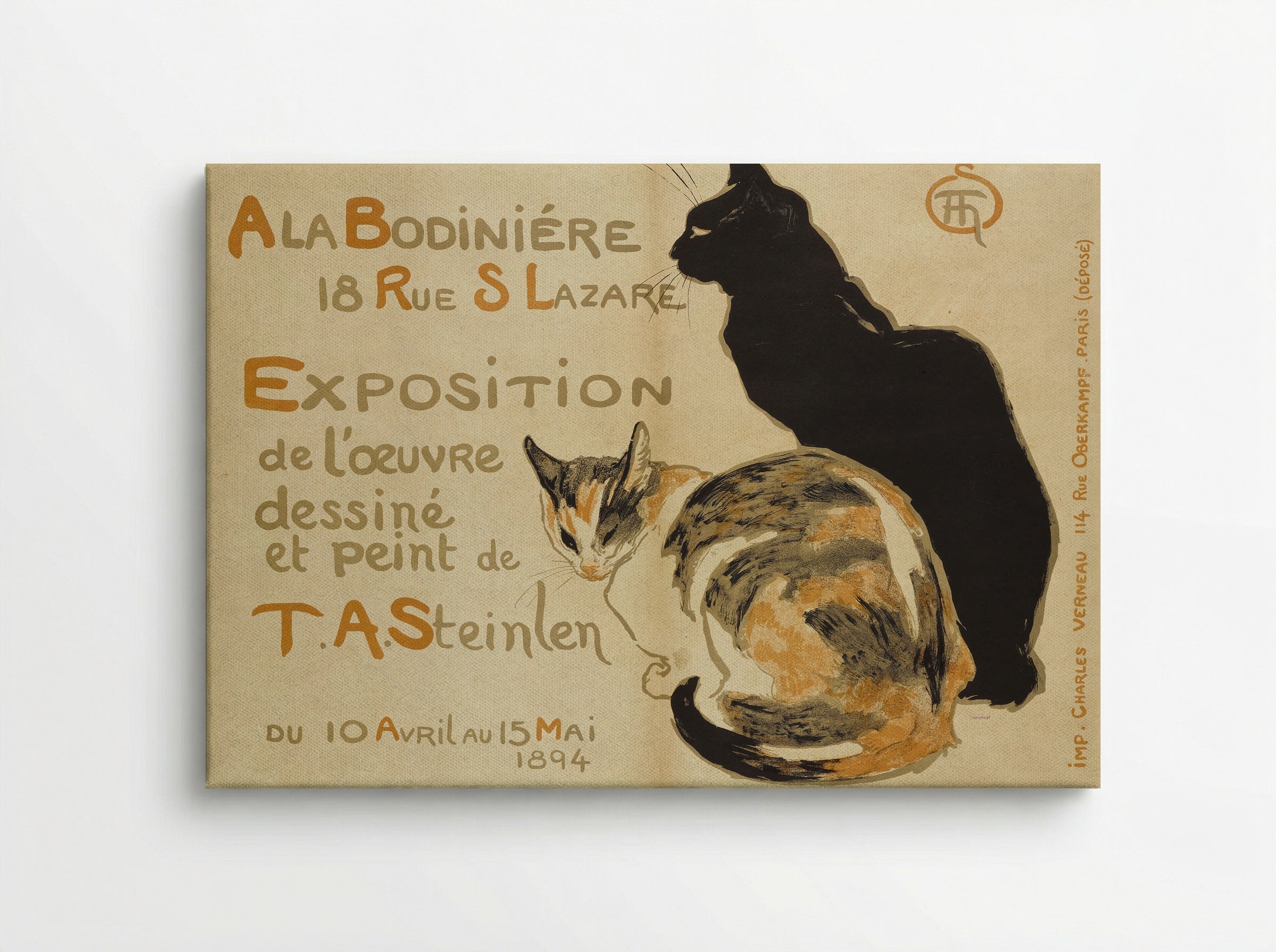 A la Bodinière, 18 Rue St. Lazare - Théophile Steinlen - Canvas