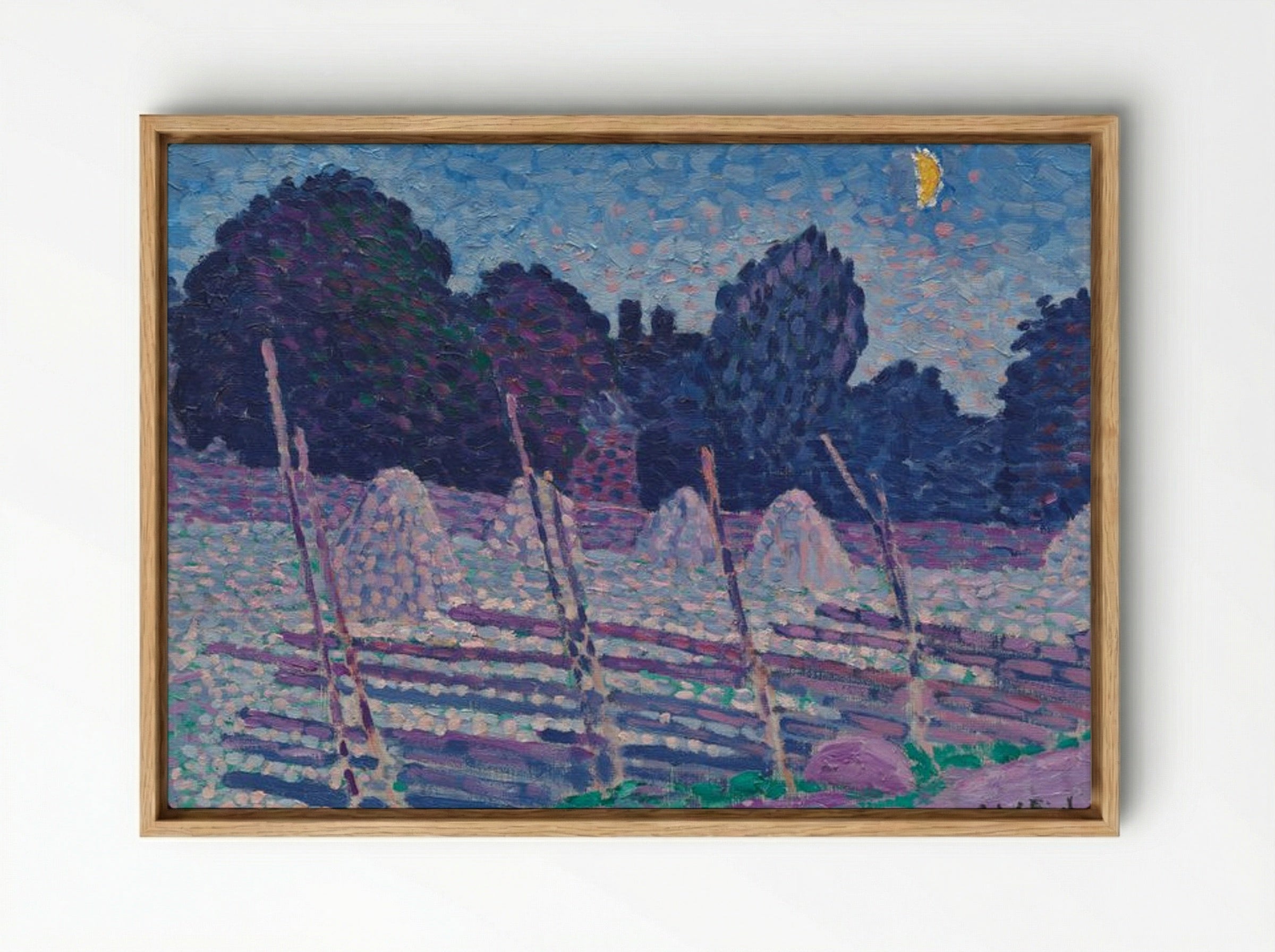 An August Night - Alfred William Finch - Framed Canvas Wood