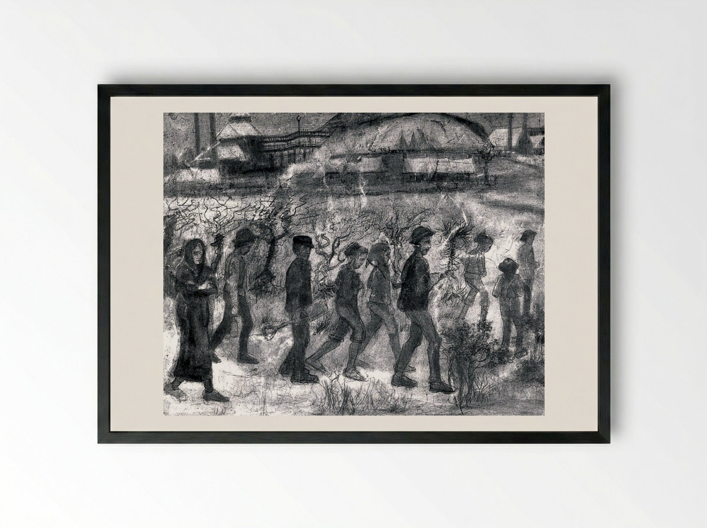 Miners - Käthe Kollwitz - Framed Print Black