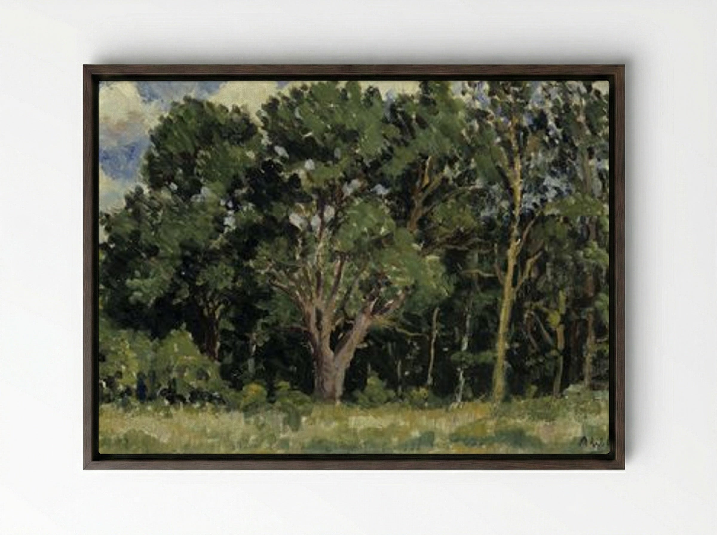 The Wood - Alfred William Finch - Framed Canvas Dark Wood